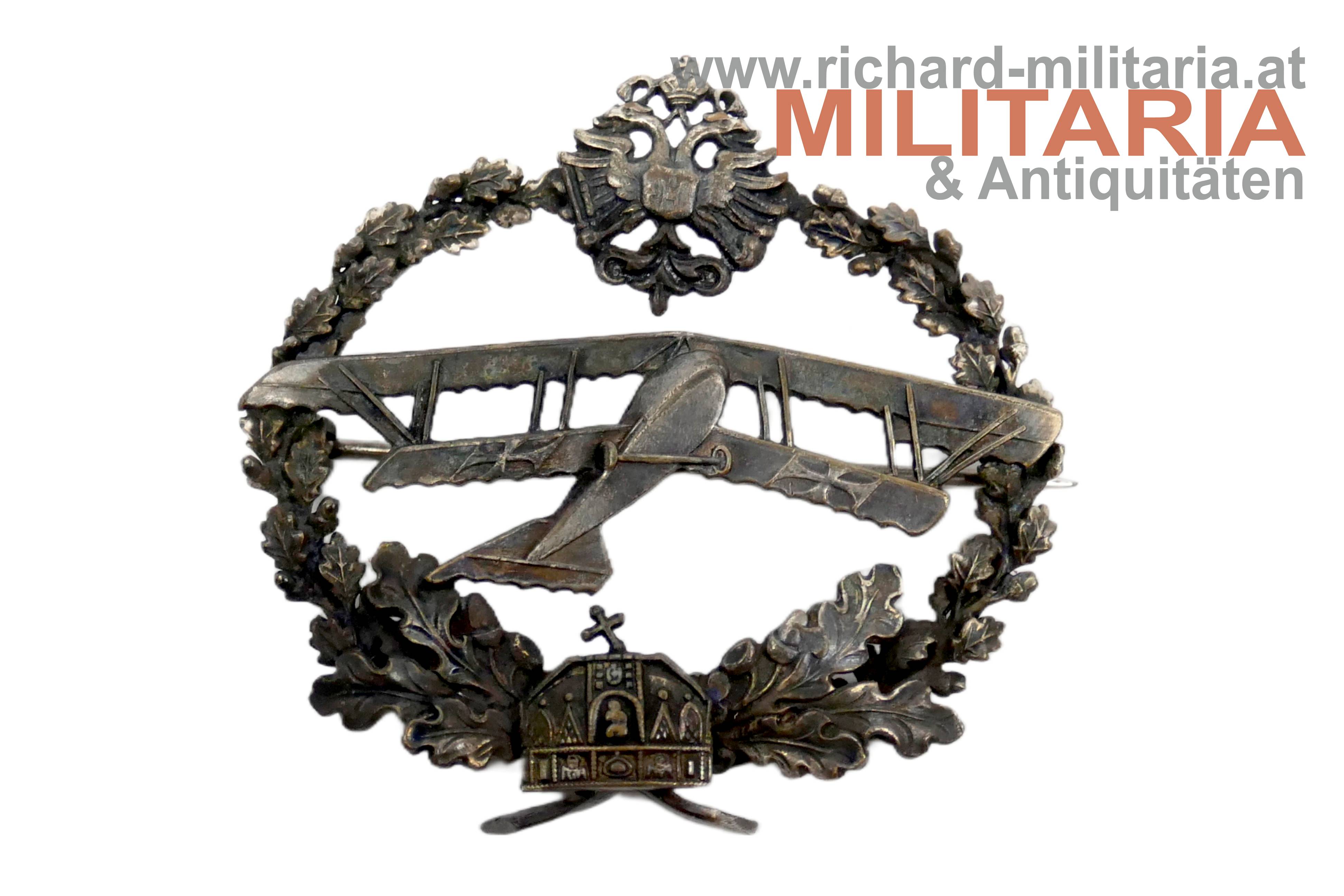 k.u.k. Kappenabzeichen - Flieger - durchbrochene Ausführung