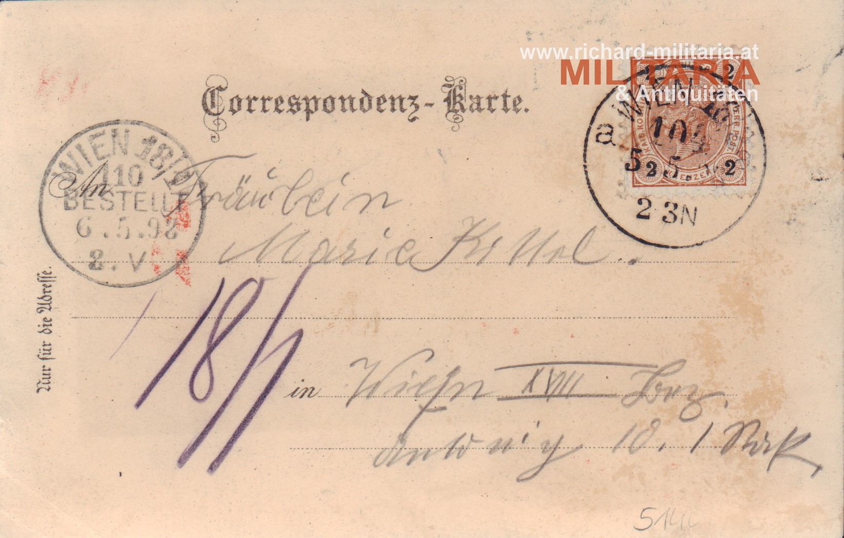 k.u.k. PK "Wien - Franzensplatz - Fahnenübergabe" - gelaufen