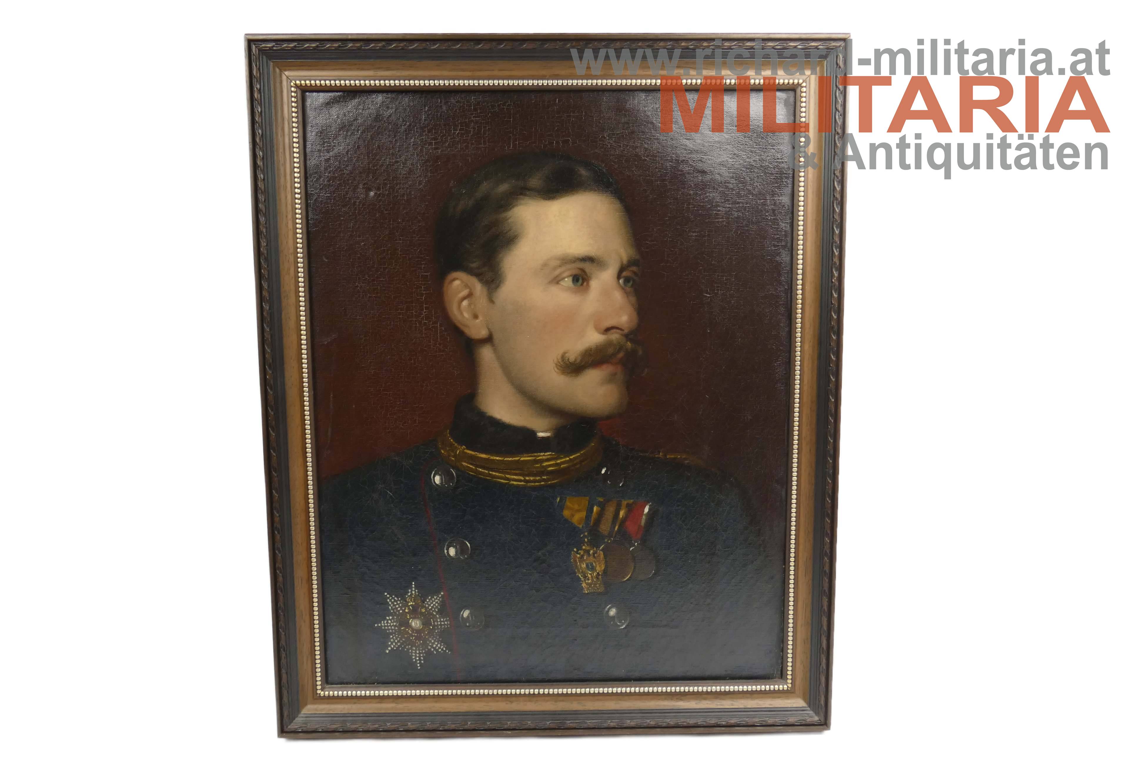 Rüdiger Freiherr v. Biegeleben - Öl auf Leinwand - Landwehr Dragoner Regiment Nr 1