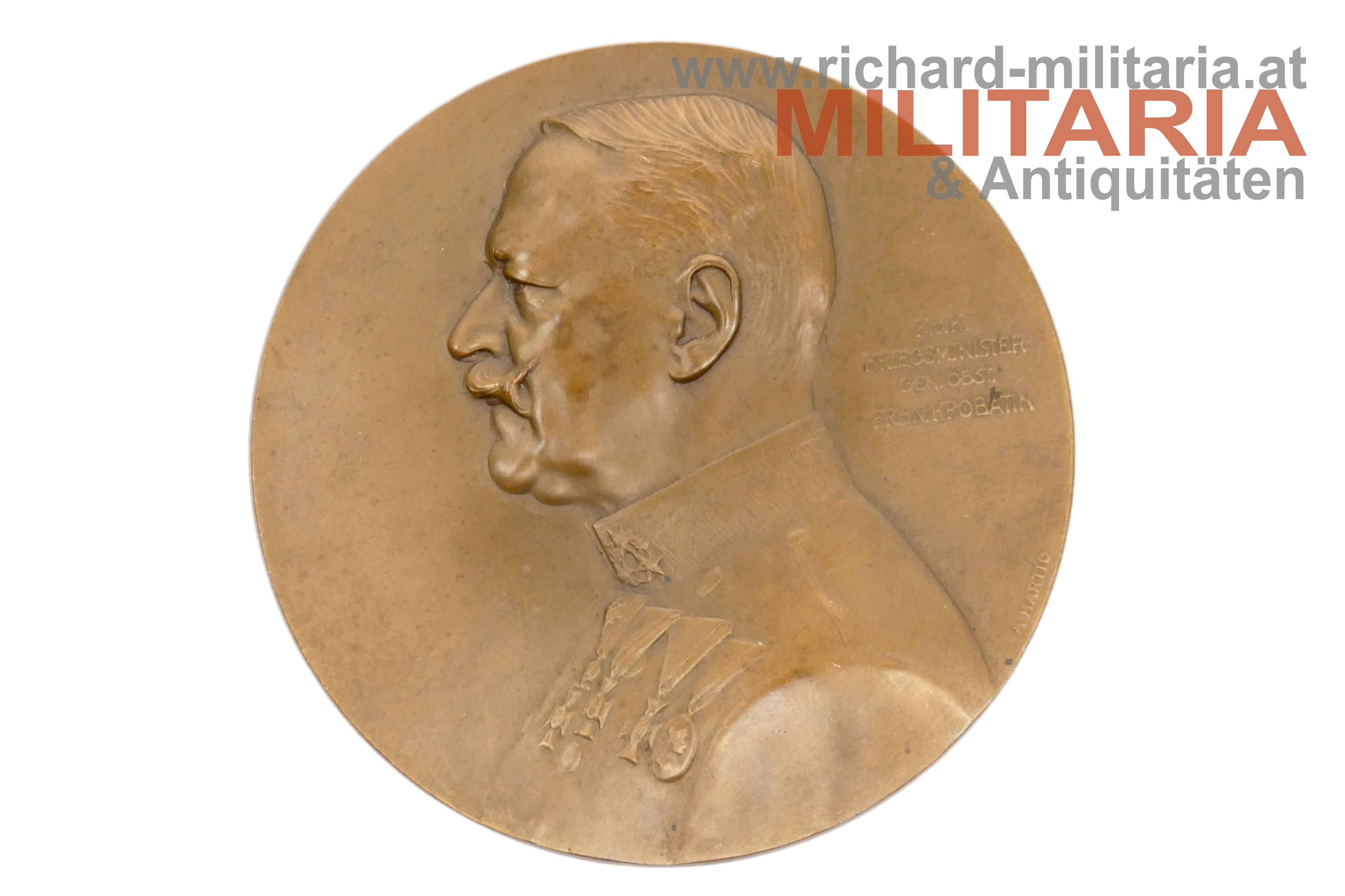 k.u.k. Medaille - Kriegsminister Generaloberst Freiherr v. Krobatin