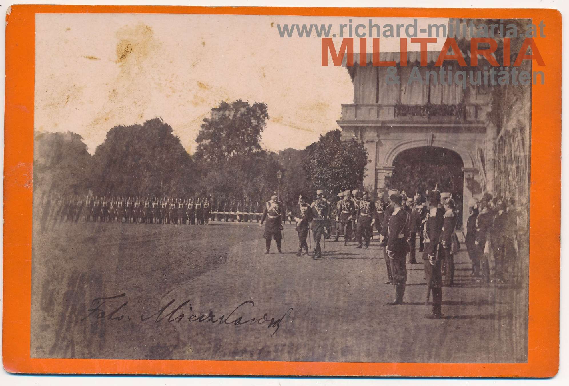 Hartkartonfoto - Dreikaisertreffen in Skierniewiece 1884