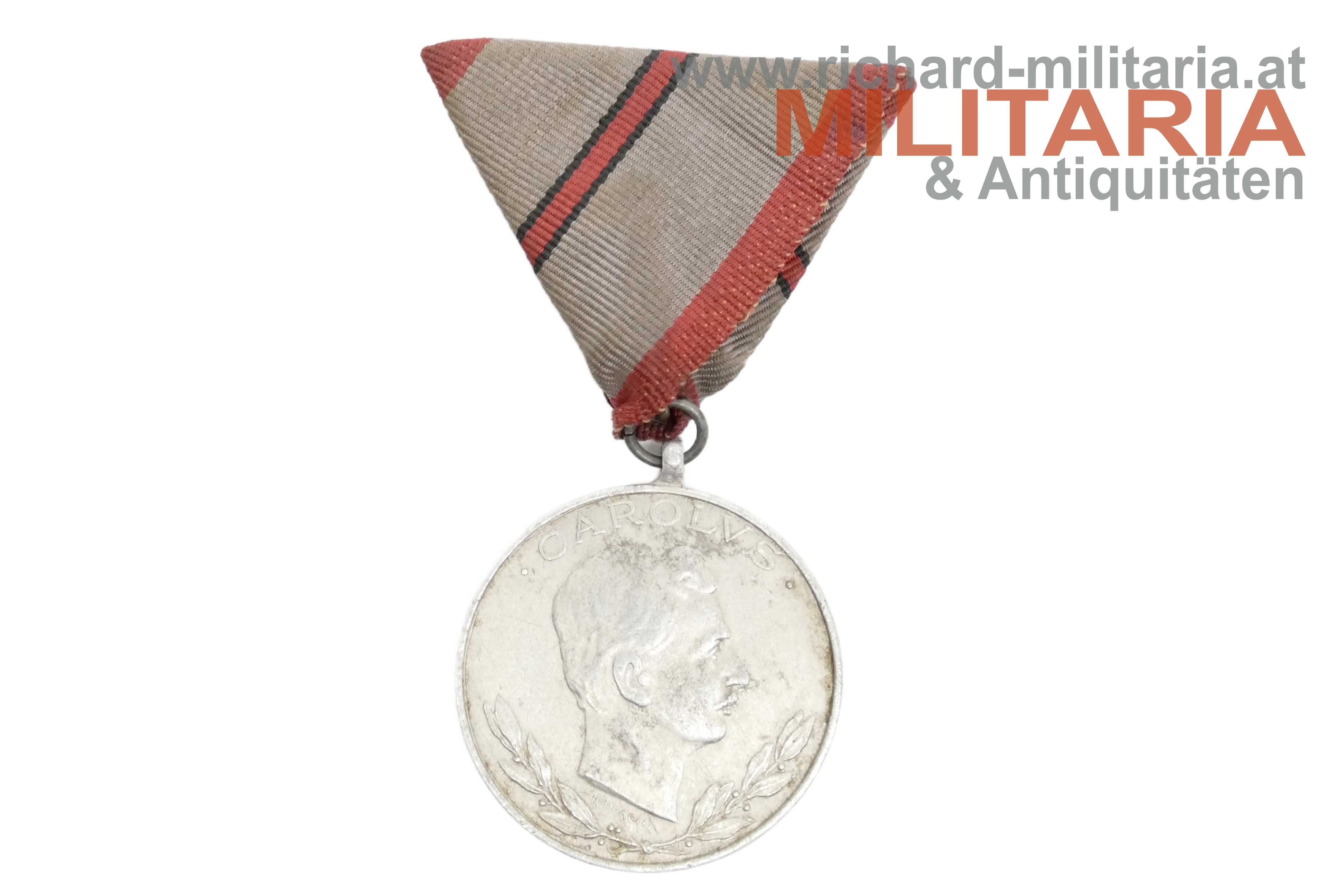 k.u.k. Verwundetenmedaille Kaiser Karl ALUMINIUM - für einfache Verwundung