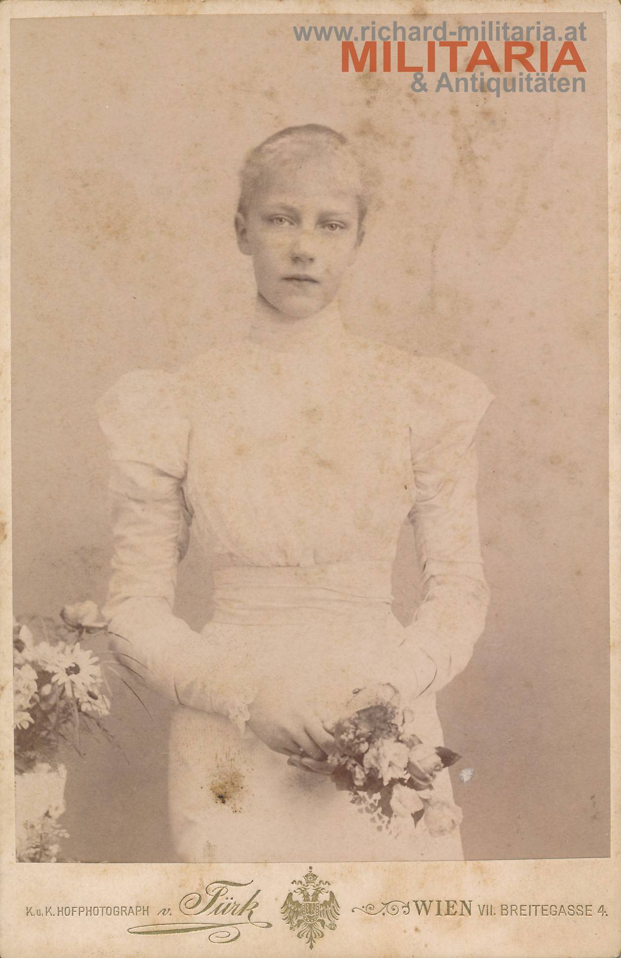 k.u.k. Hartkartonfoto - Erzherzogin Elisabeth (von Österreich) zu Windisch-Grätz