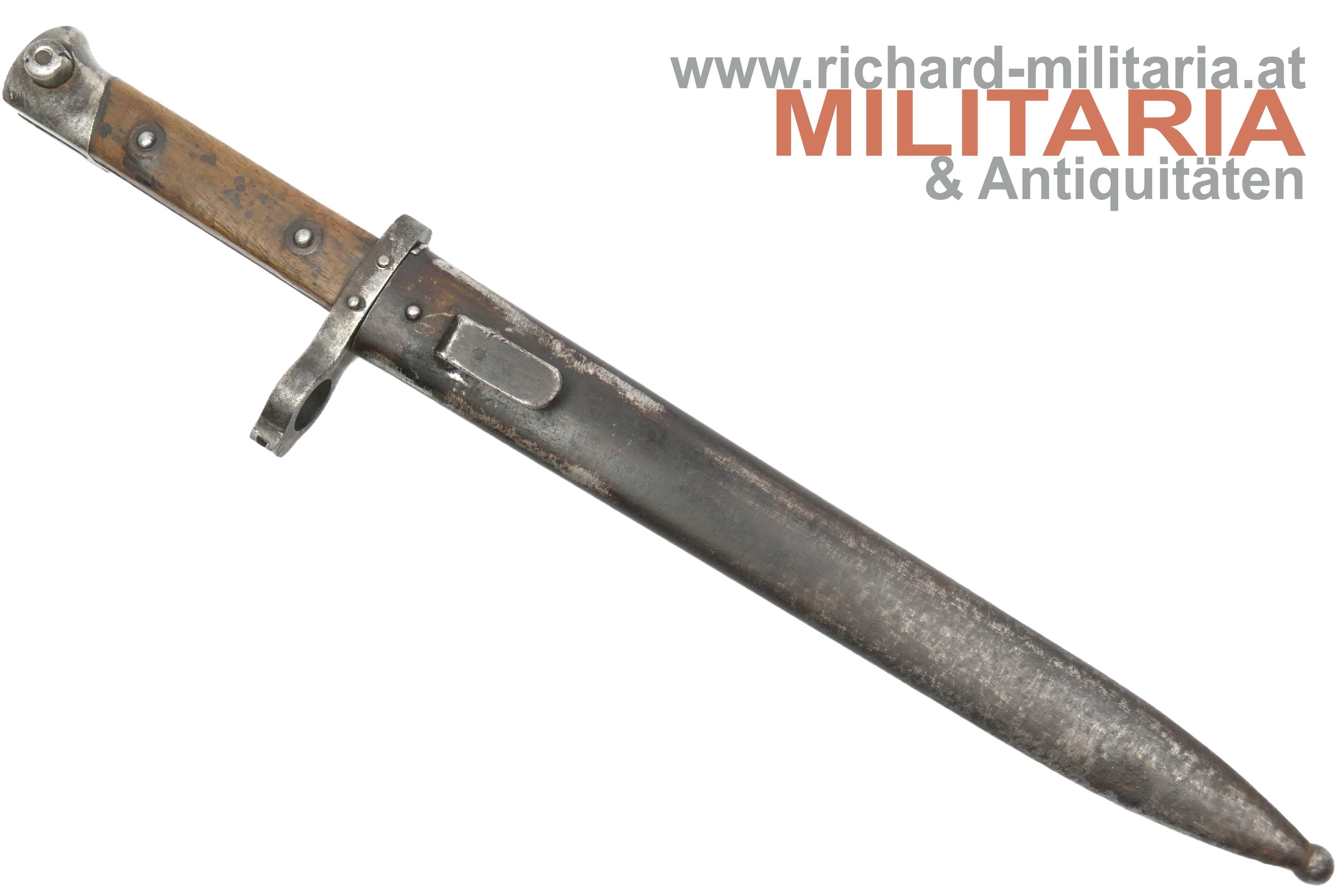 k.u.k. Messerbajonett für Repetierstutzen M95 - Truppenstempelung "F R 11577" 