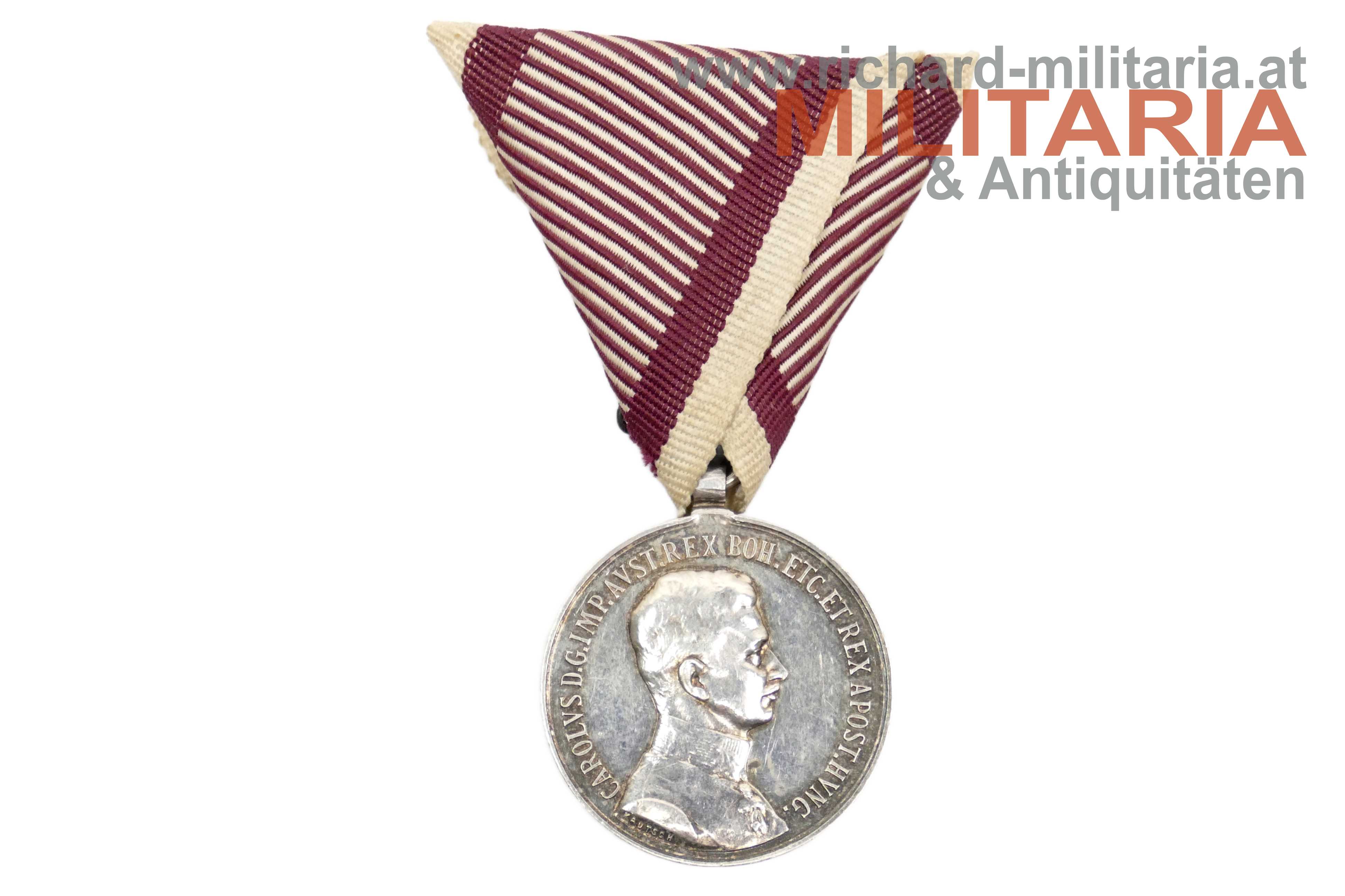 k.u.k. Silberne Tapferkeitsmedaille 2. Klasse - Kaiser Karl