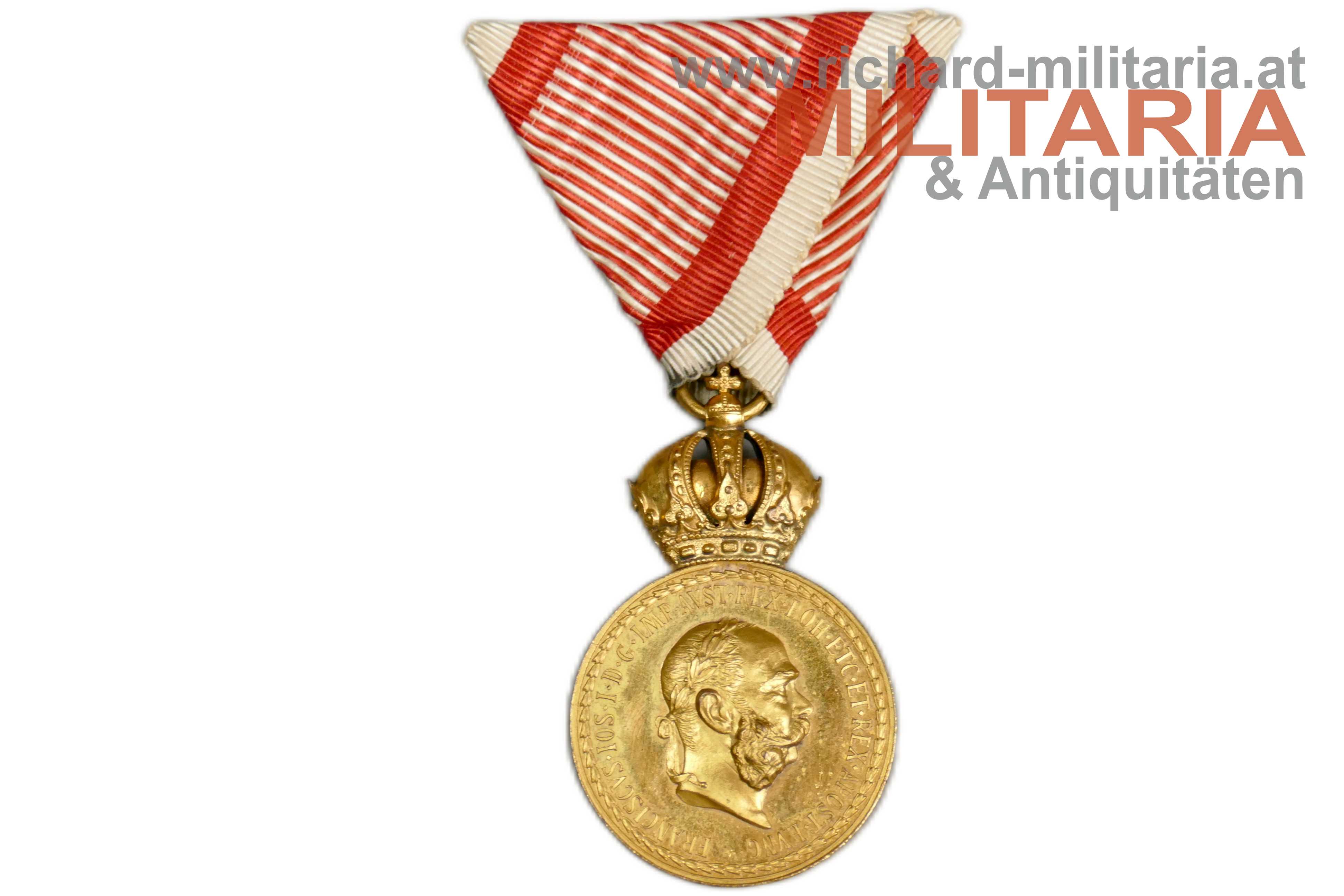 Bronzene Signum Laudis Militärverdienstmedaille Kaiser Franz Josef - MINT!