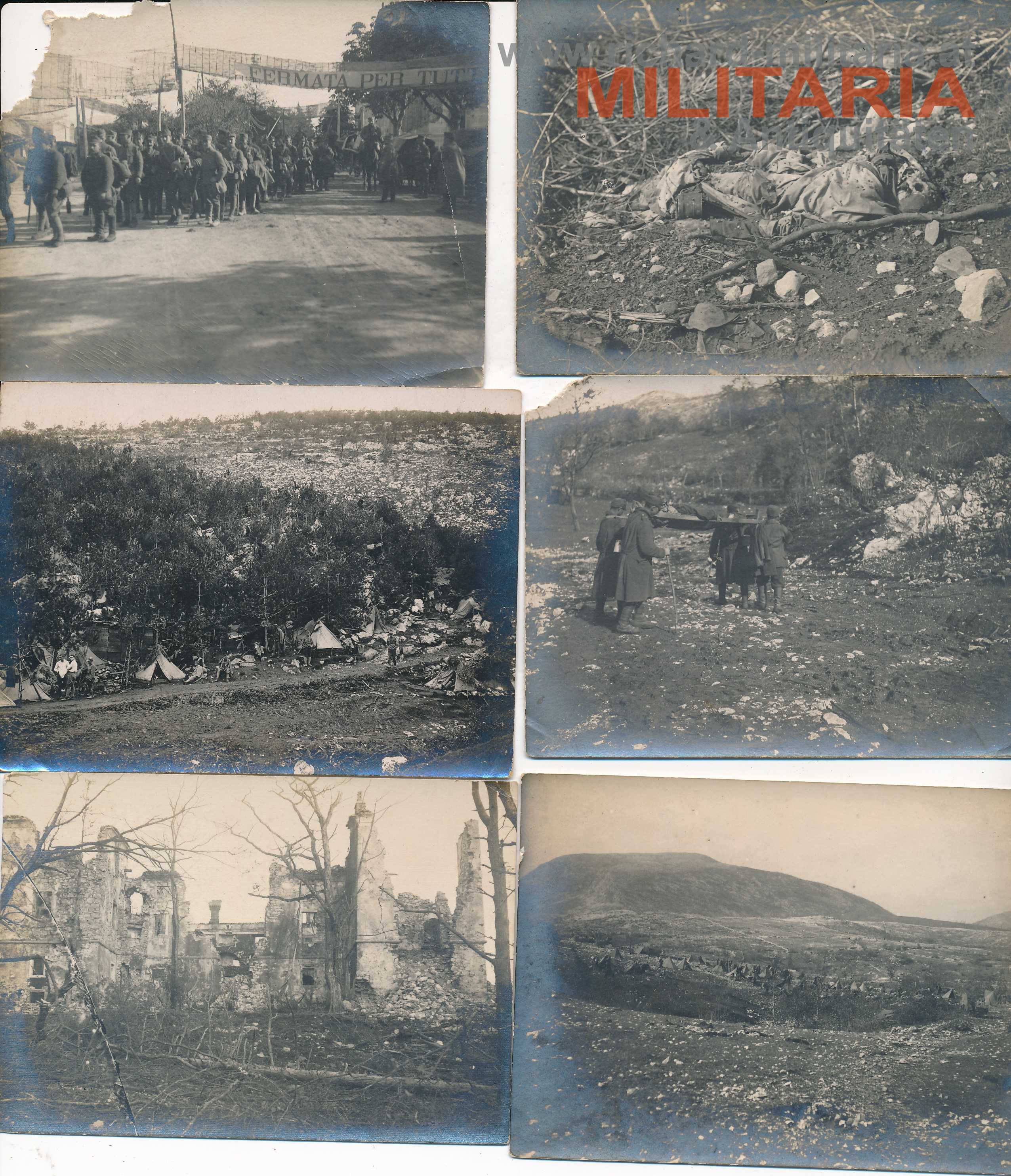 k.u.k. Fotokonvolut Südfront / Italien - Konvolut aus 36 Fotos 