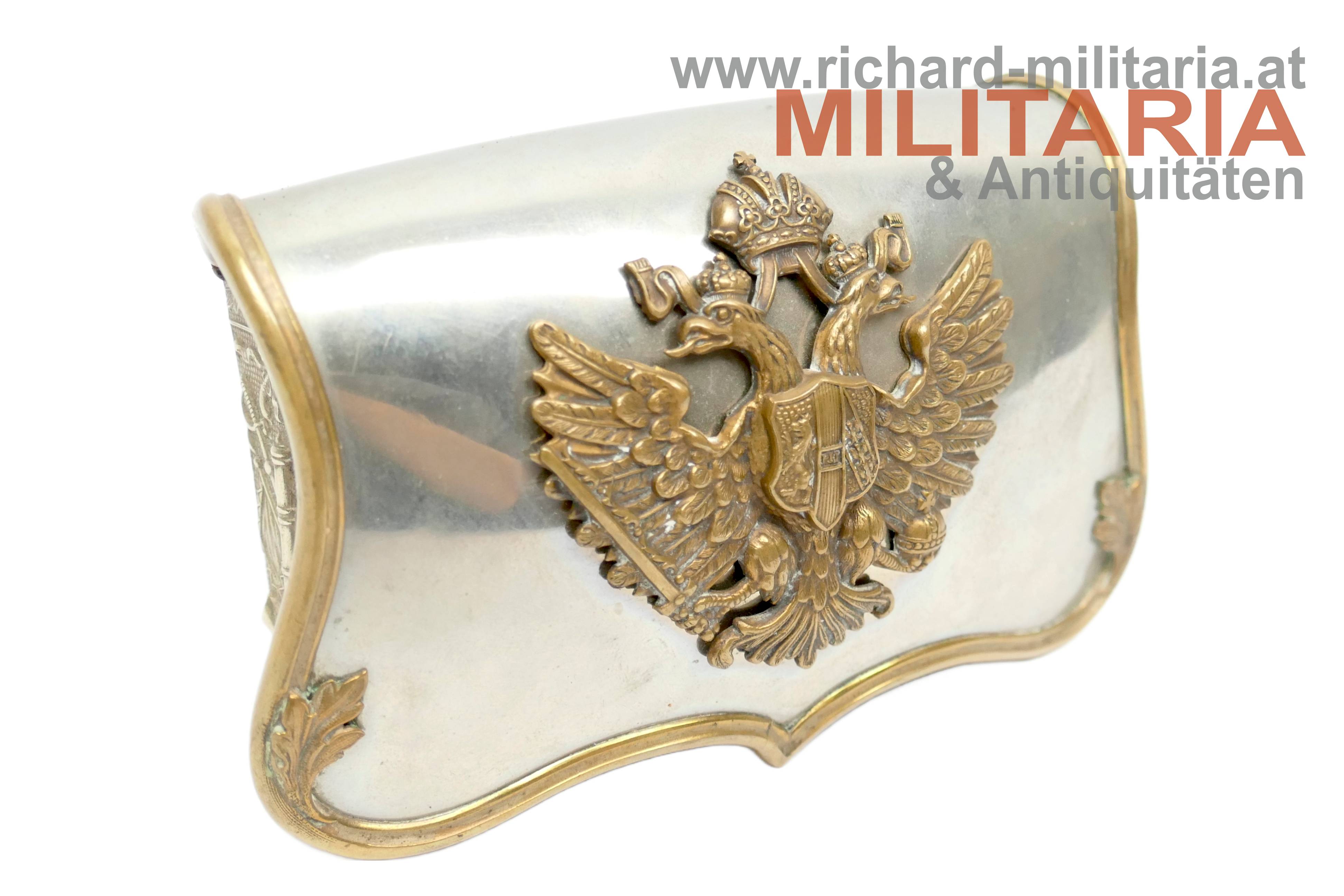 k.u.k. Kavallerie-Kartuschenkasten für Offiziere - VARIANTE mit schwarzer Belederung!