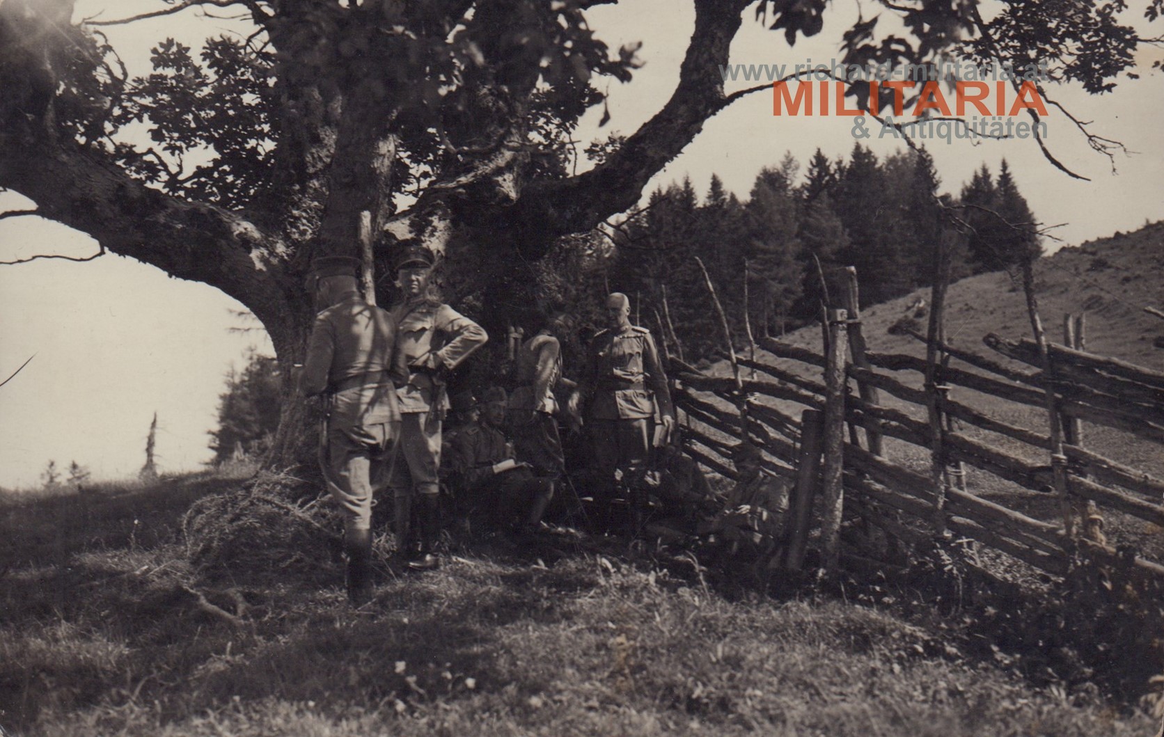 Österreich - 1. Bundesheer - General mit Stabsoffizieren und Unteroffizieren