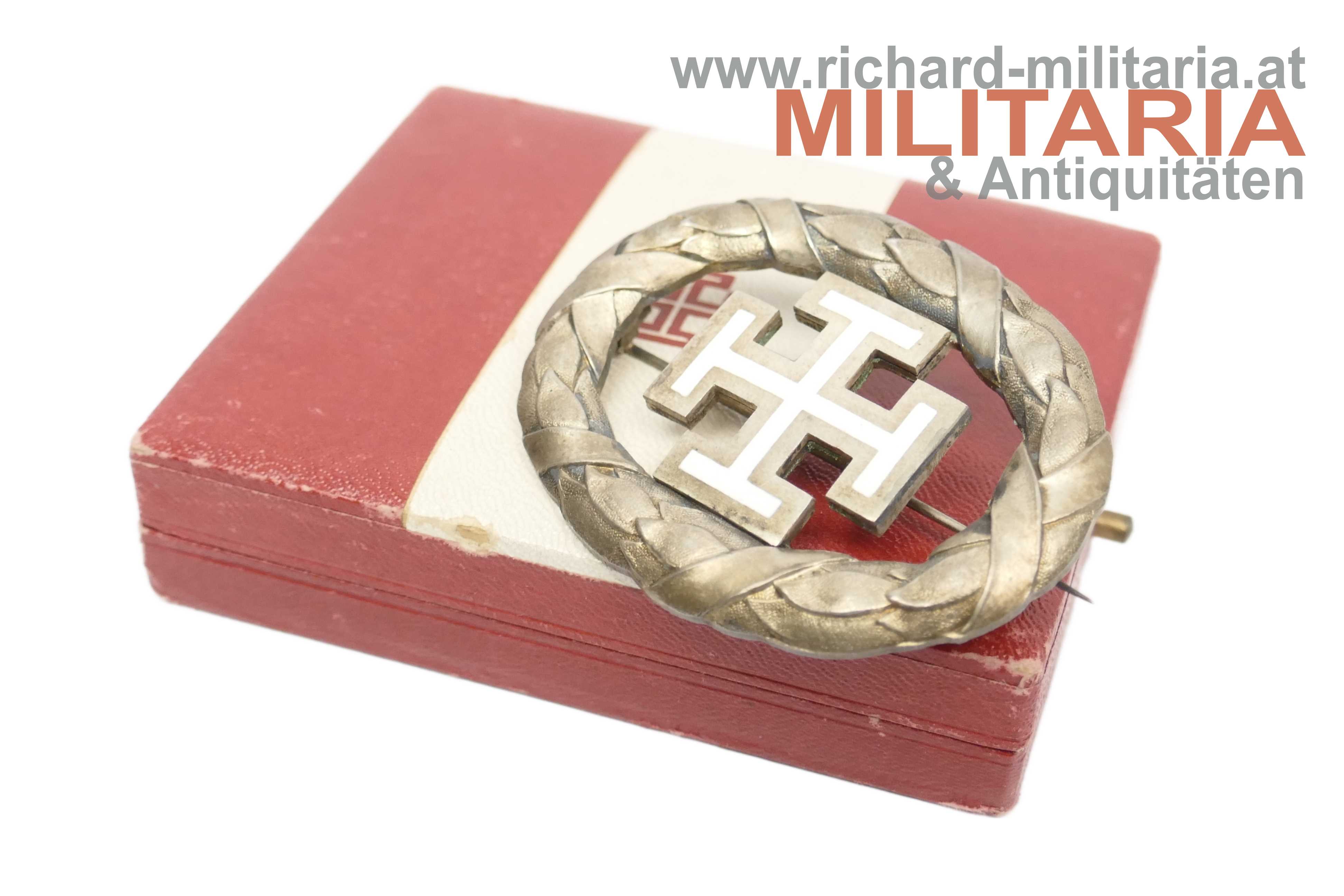 1. Republik/Bundesstaat - Silbernes Ehrenzeichen der VF 2. Klasse im Etui - SILBER