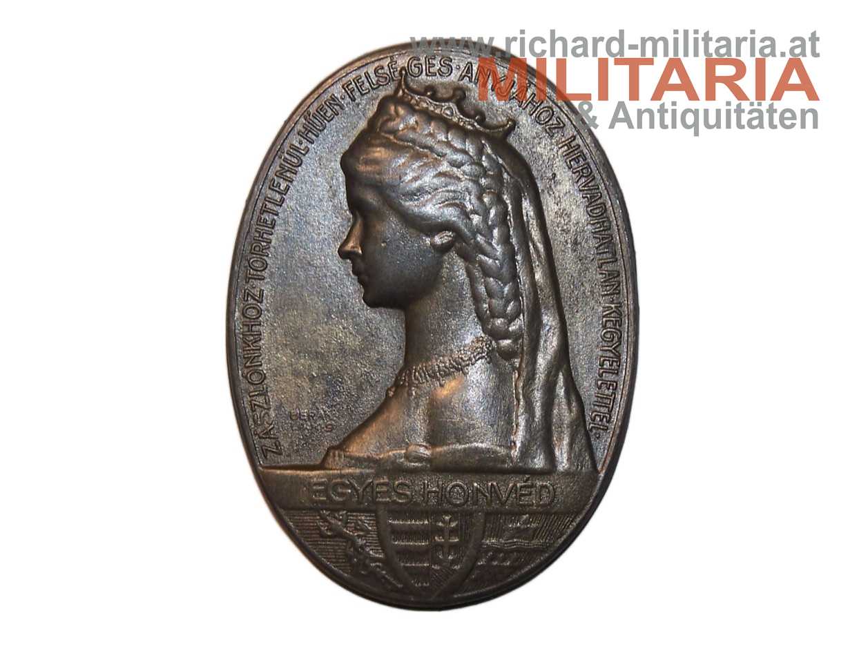 k.u. Kappenabzeichen - Honvéd Infanterie Reg. Nr. 1 Budapest