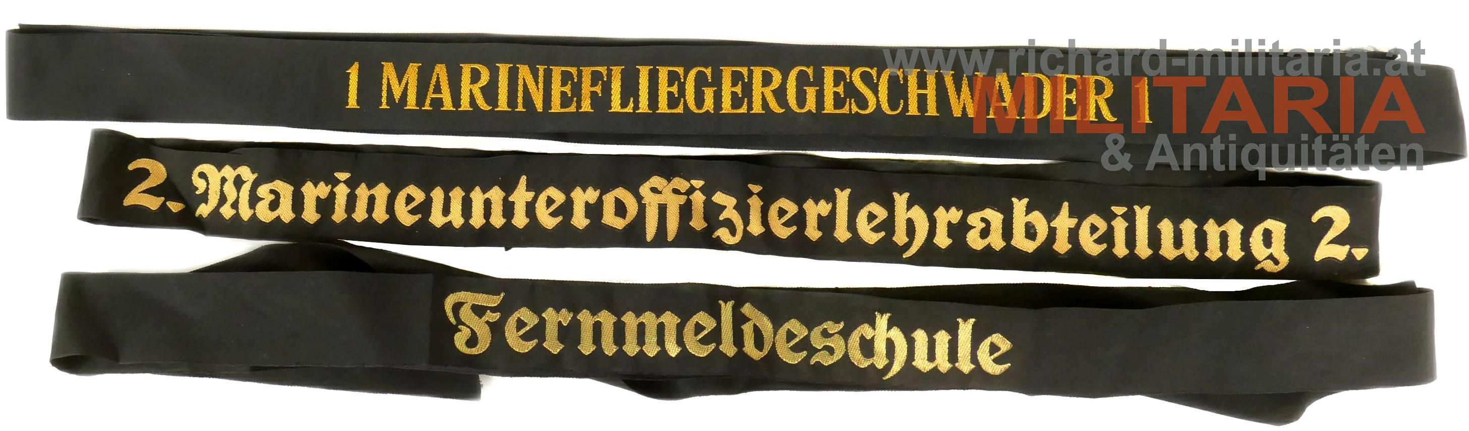 3 Marine Mützenbänder Bundeswehr 