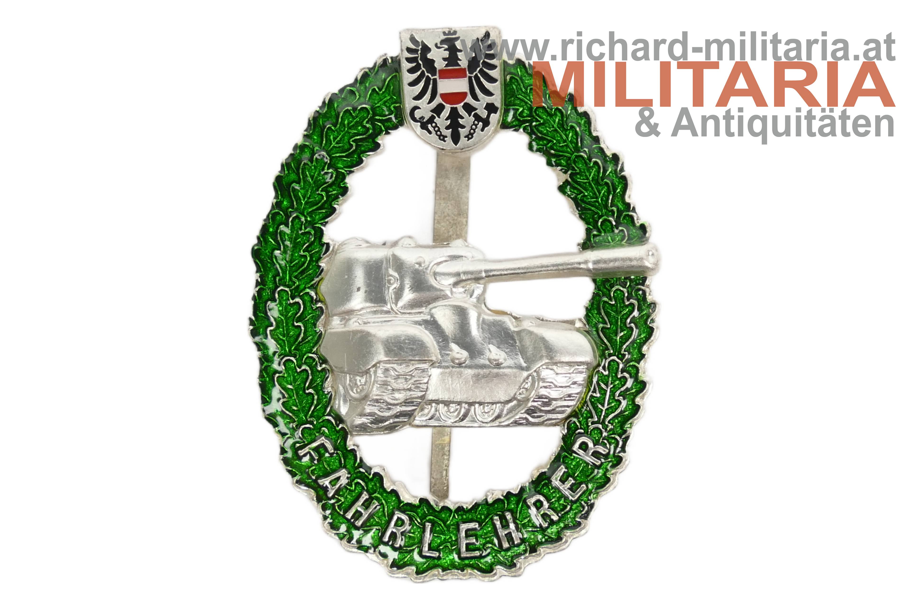 Österreich - Verwendungsabzeichen für Panzerfahrlehrer