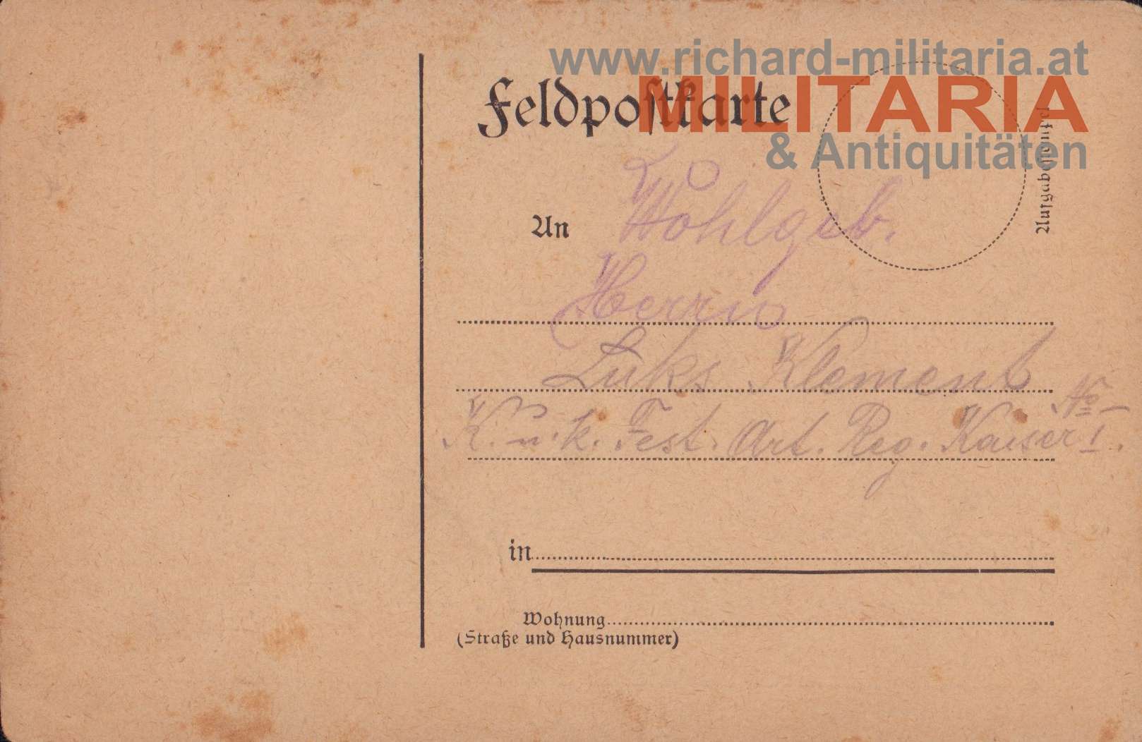 k.u.k. PK handgezeichnet "Hand weg von Deutsh Tirol"