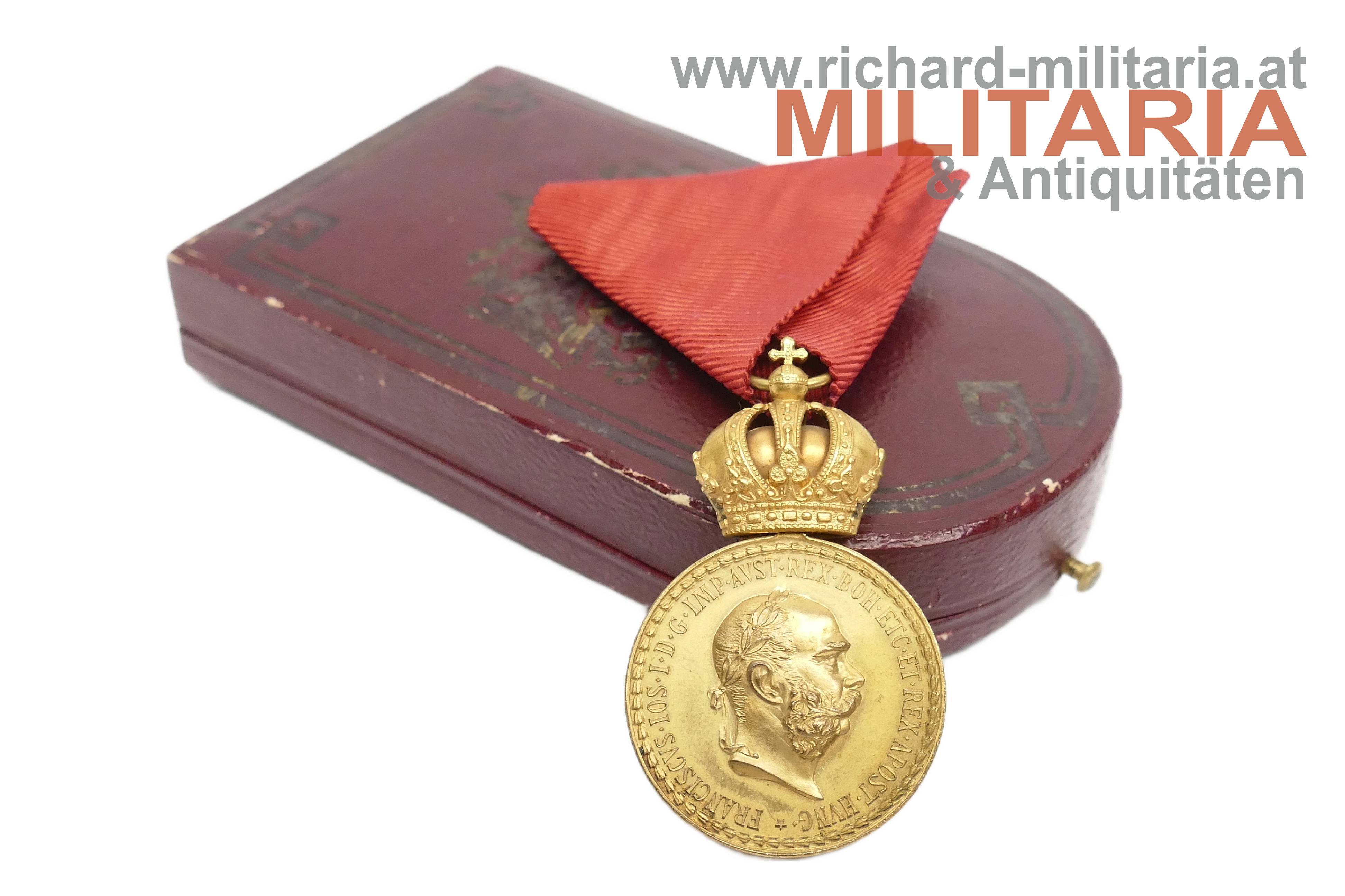 k.u.k. Bronzene Militärverdienstmedaille im Etui - Rothe