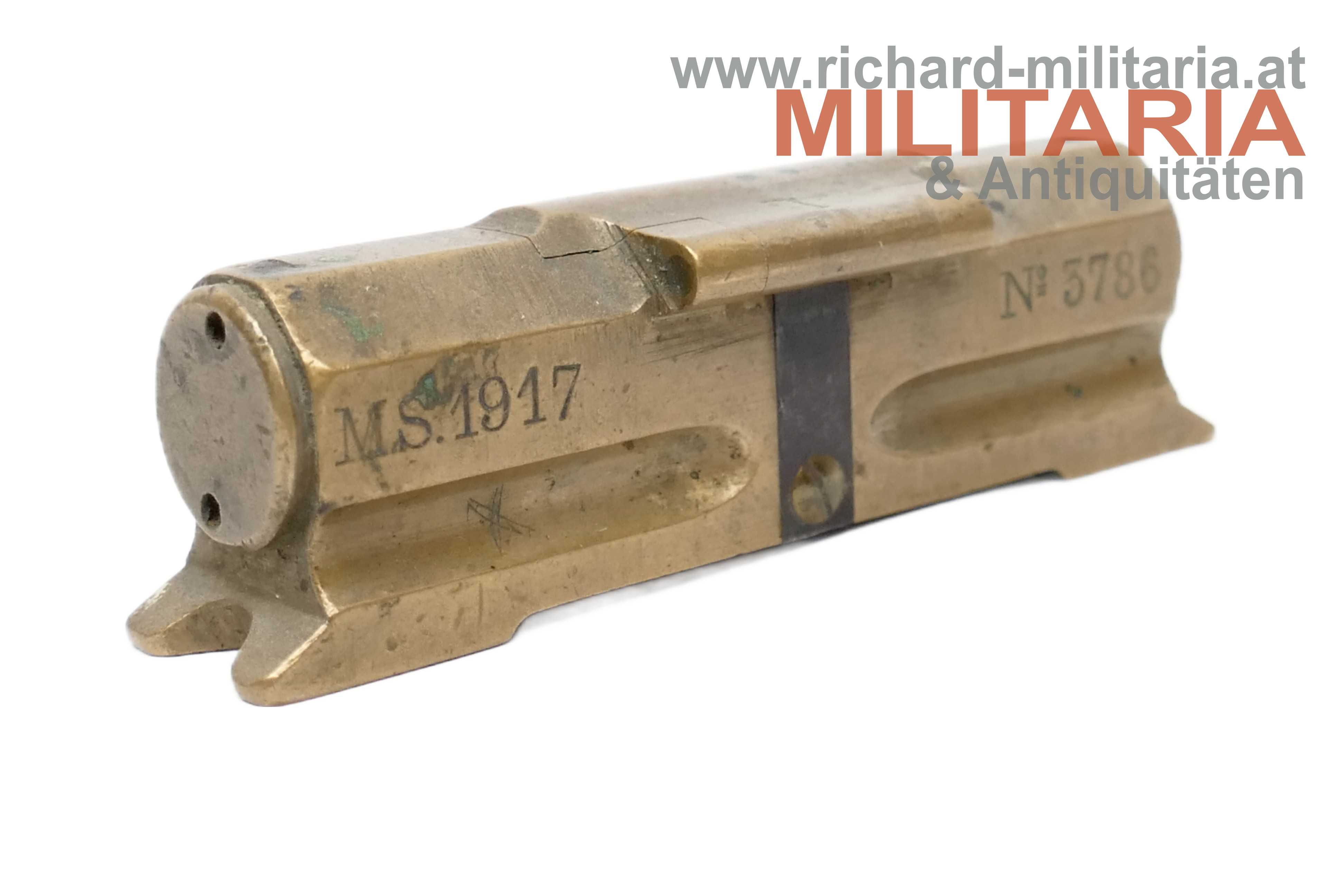 Frankreich 1.Weltkrieg, Libelle für Hotchkiss Kanone datiert 1917