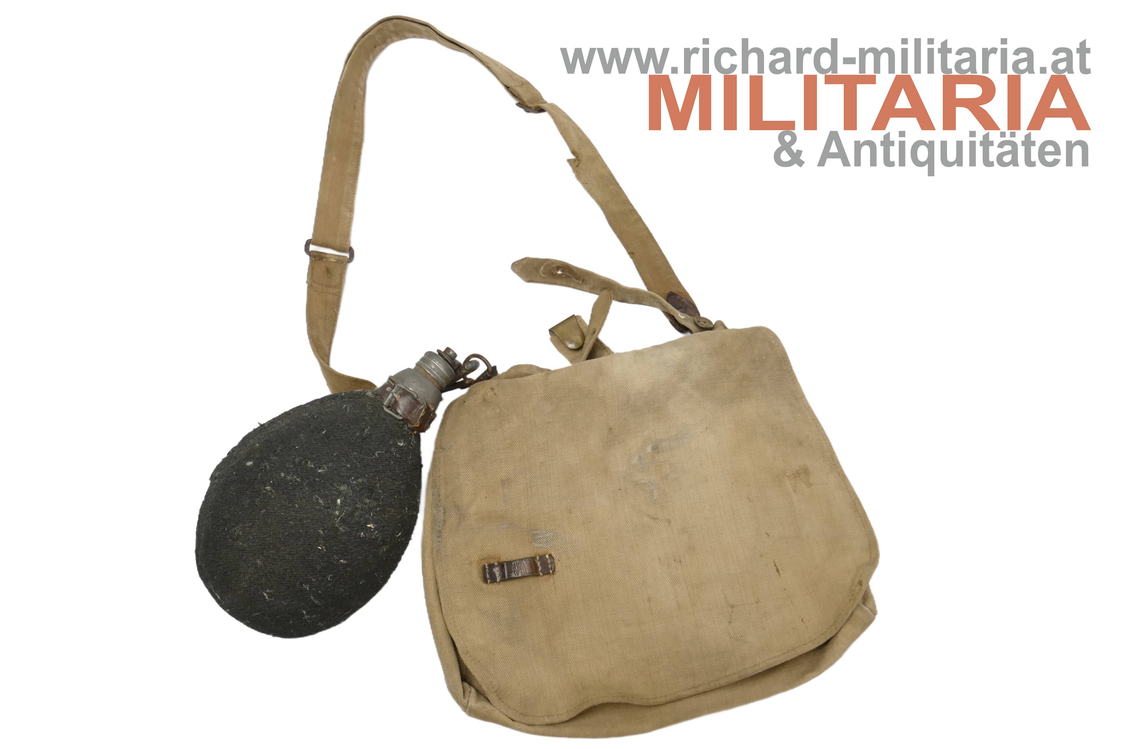 Deutsches Kaiserreich - Brotbeutel mit Feldflasche - 1900 - IR 15