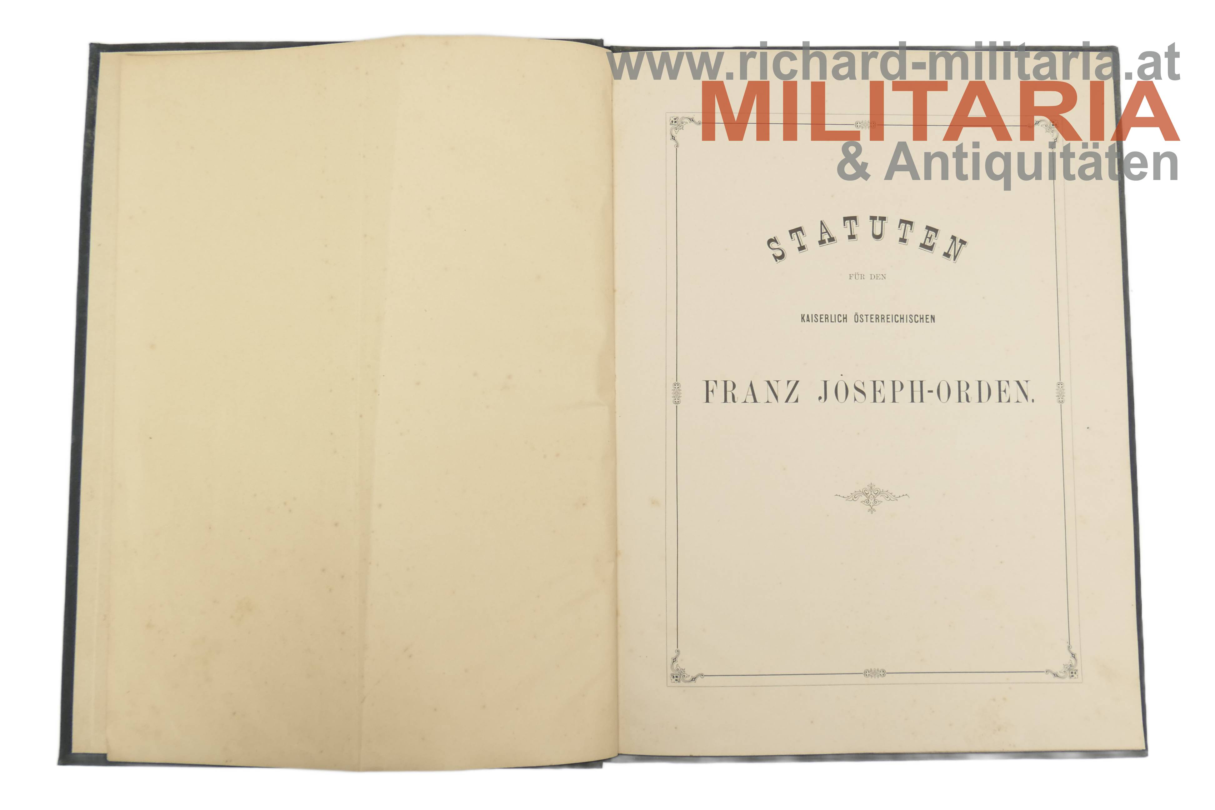 k.u.k. Statuten des Franz Joseph-Orden - Ausgabe 1901
