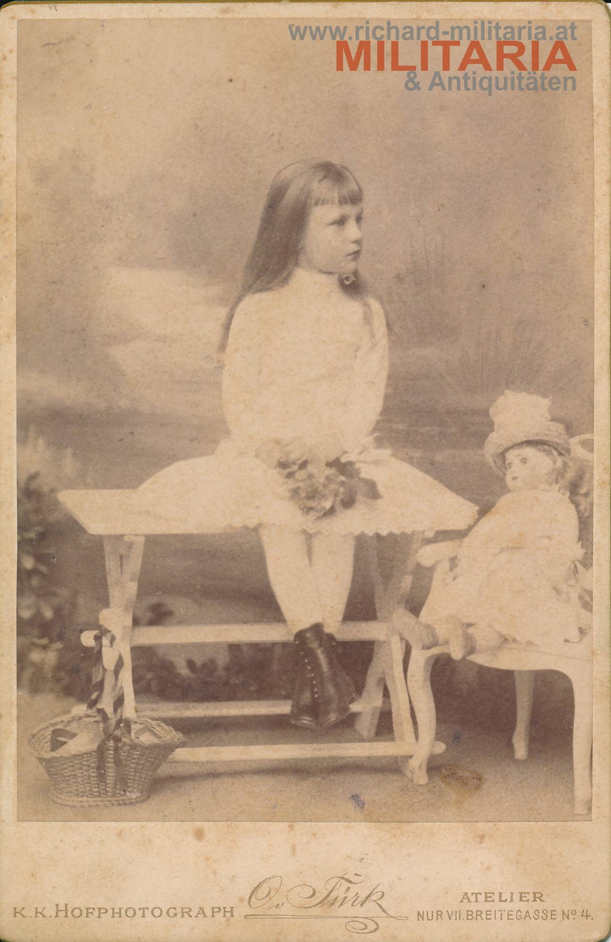 k.u.k. Hartkartonfoto - Erzherzogin Elisabeth (von Österreich) zu Windisch-Grätz