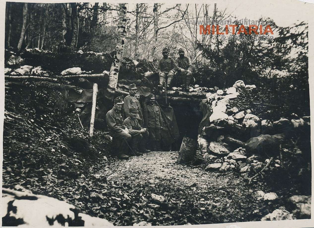 k.u.k. Foto "Unsere Geschützhütte" 