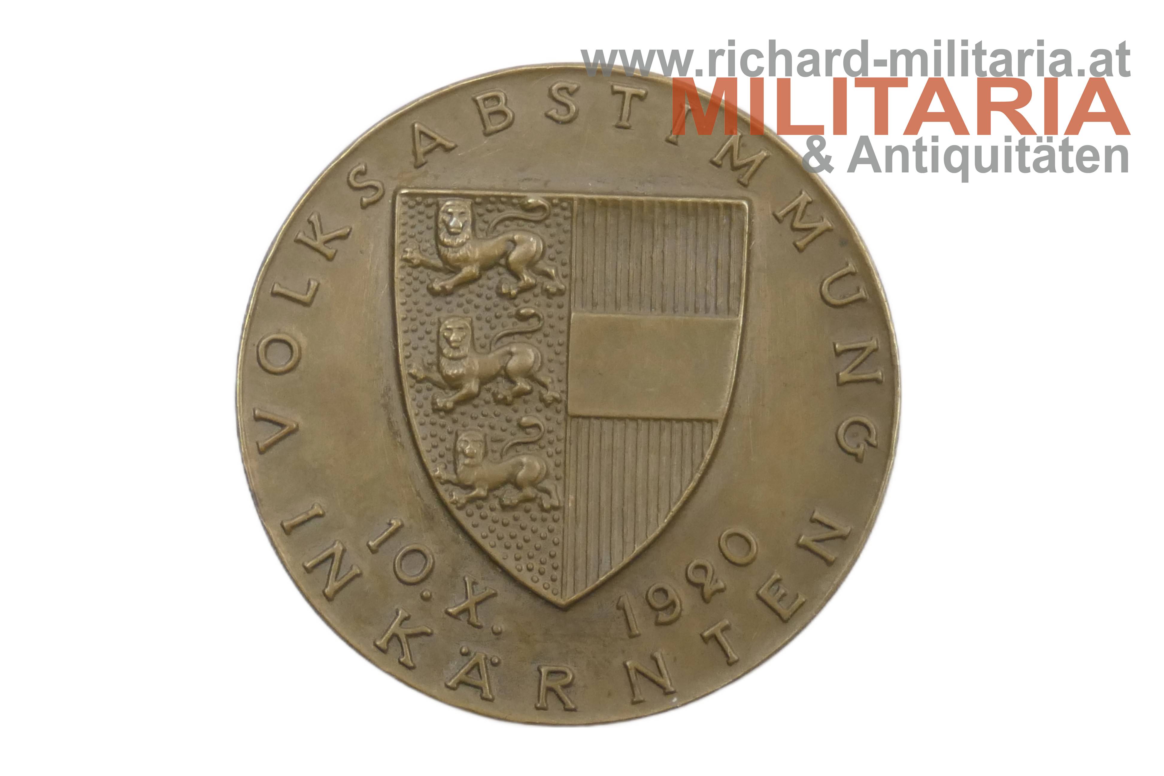 Kärntner Volksabstimmung 10.X.1920 Medaille 