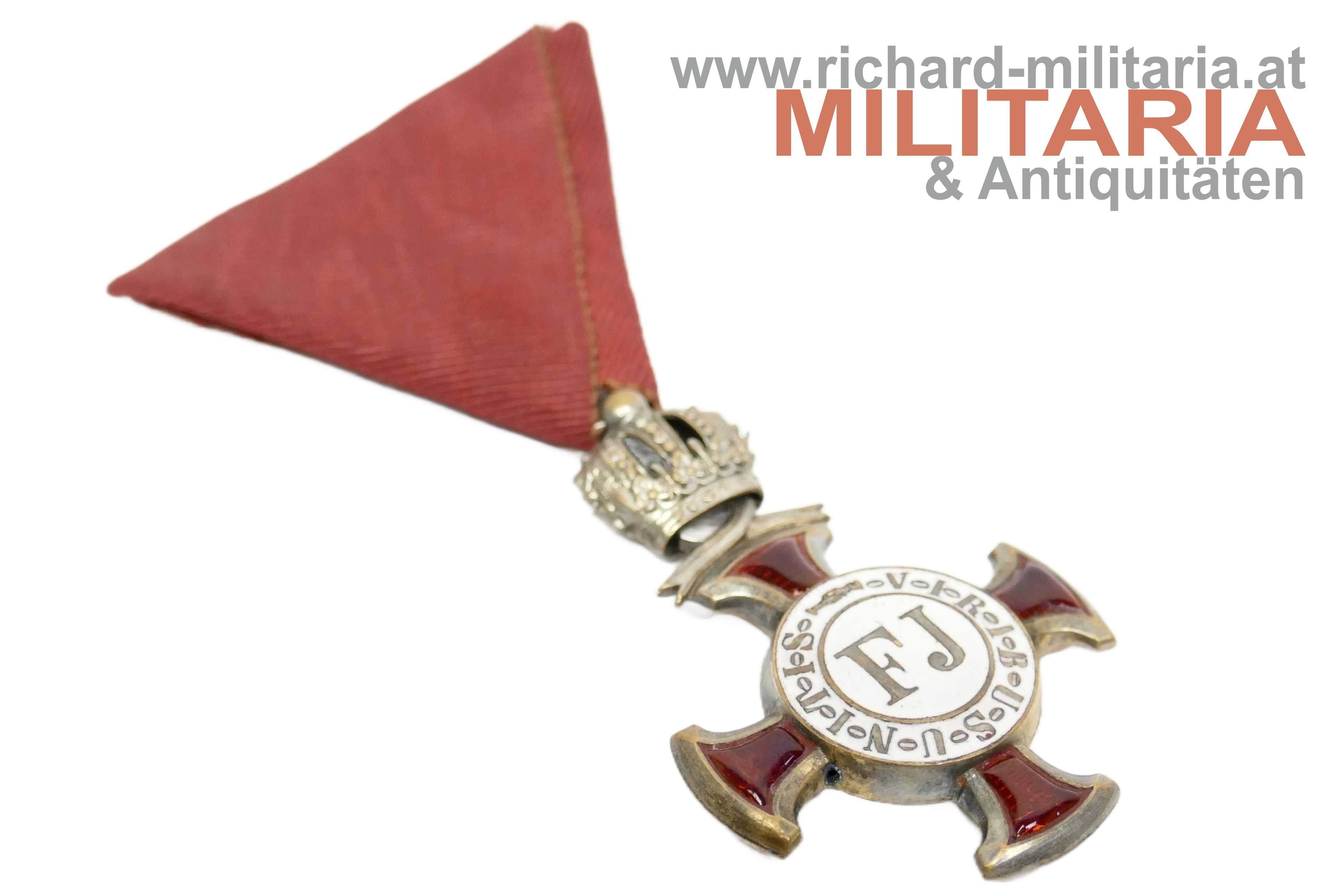 k.u.k. Goldenes Verdienstkreuz m. d. K. - VARIANTE SILBER