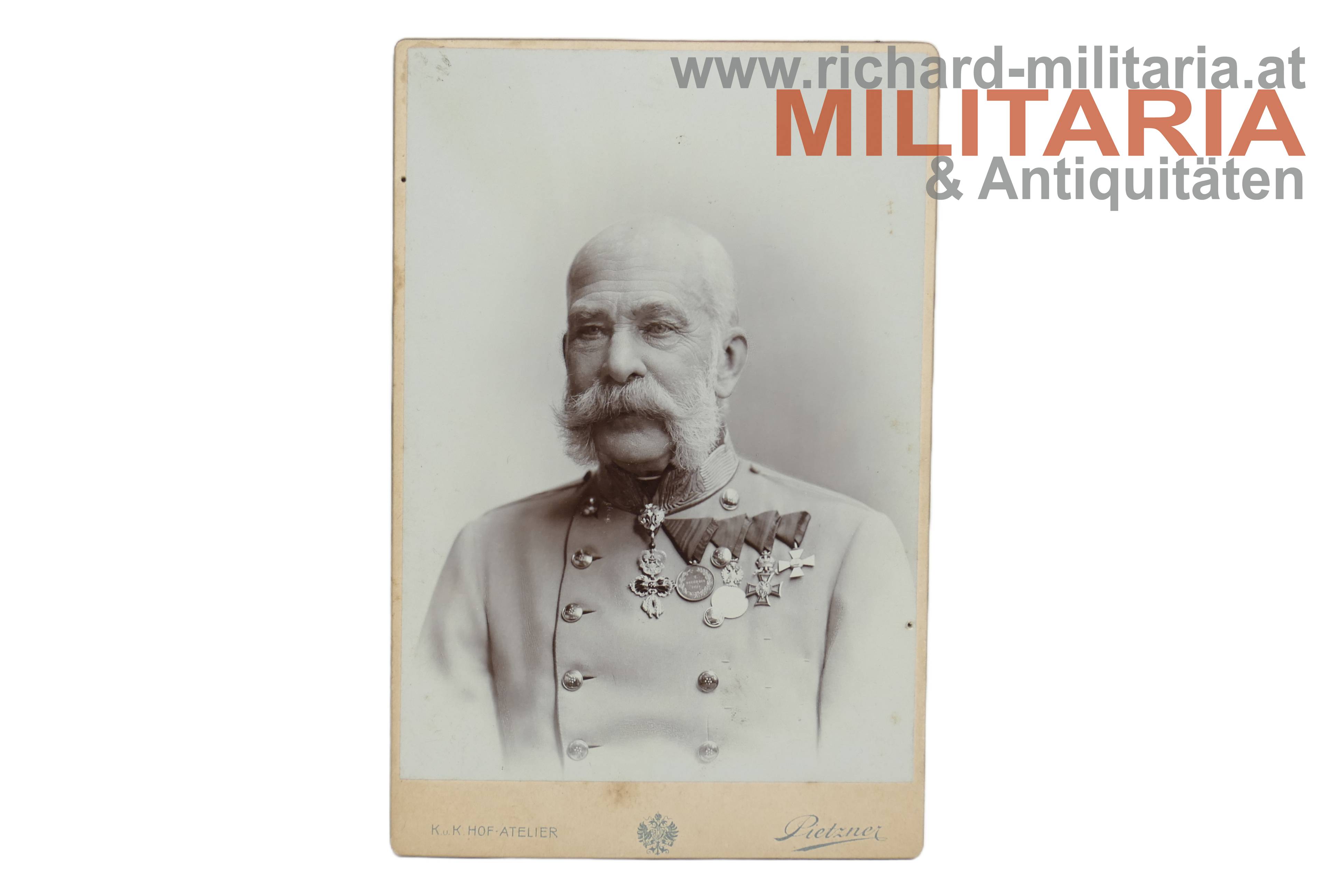 k.u.k. Hartkartonfoto - Kaiser Franz Joseph I.