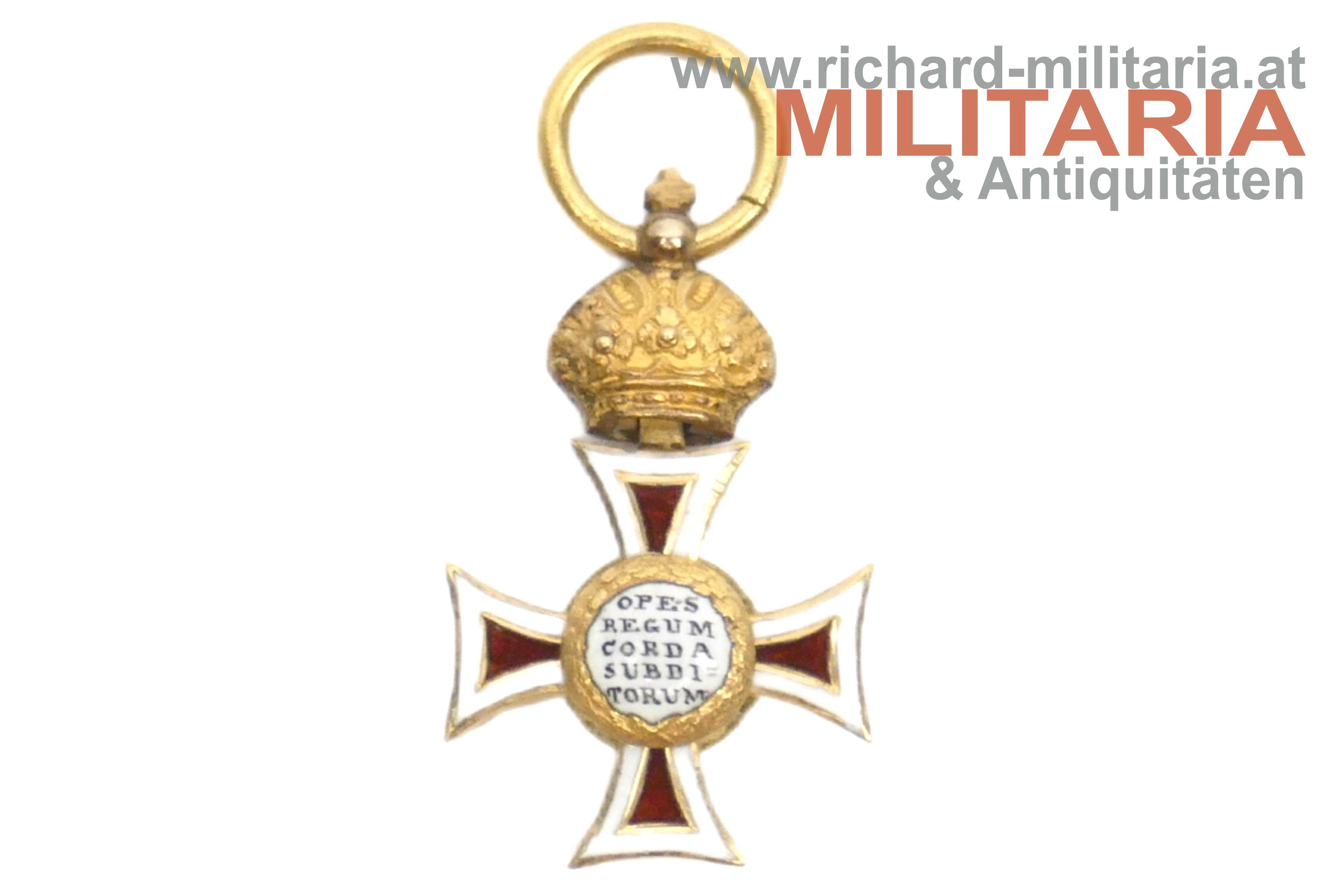 österr. kaiserl. Leopold-Orden - MINIATUR - GOLD - um 1840 