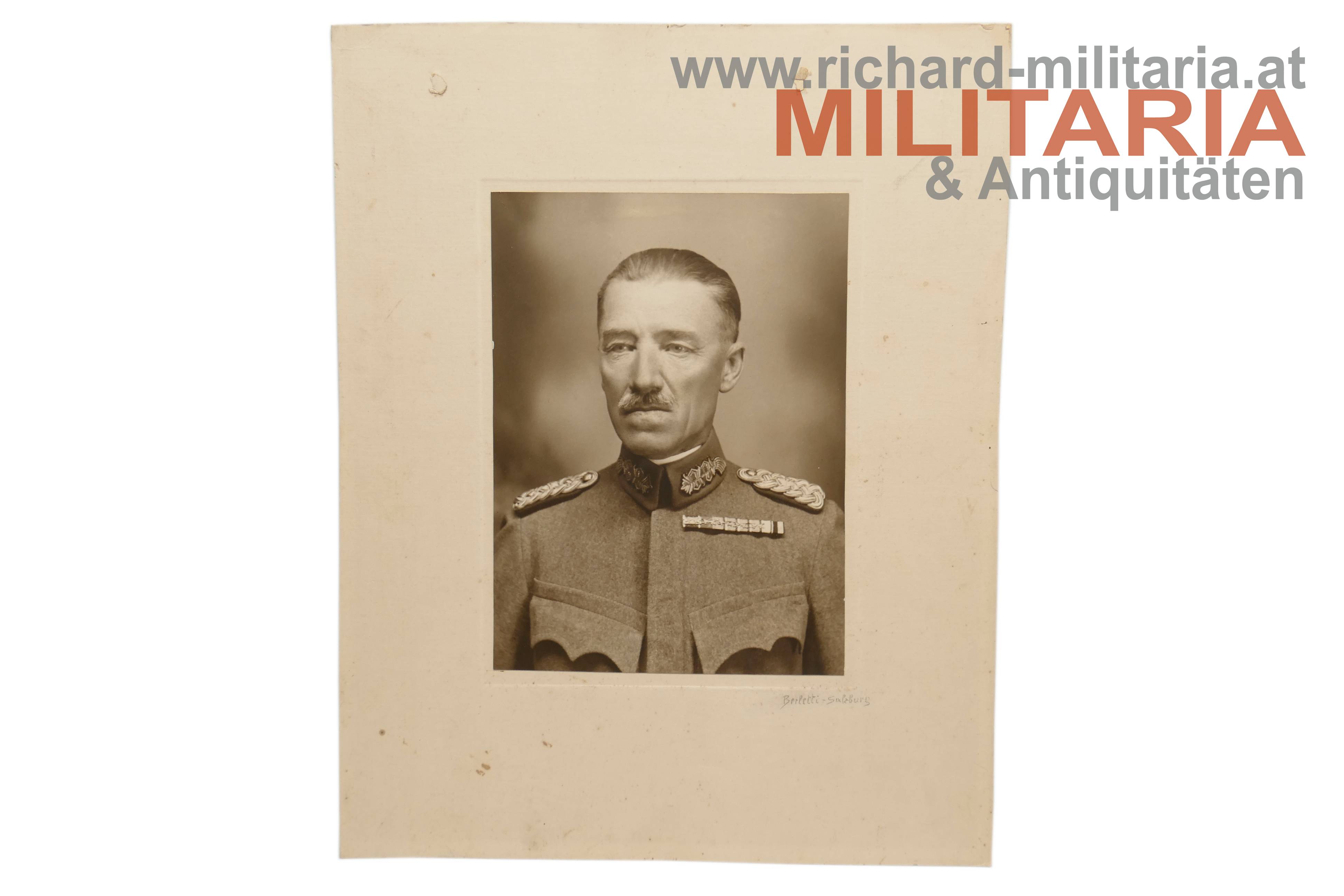 1. Republik - Portraitfoto - General Richard Schilhawsky Ritter von Bahnbrück
