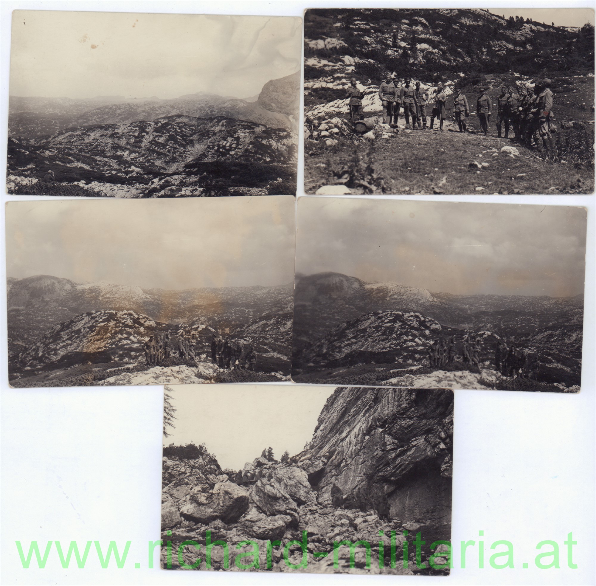 Österreich 1. Republik - Dachstein Übung am 13. Juli 1931 - 5 Fotos