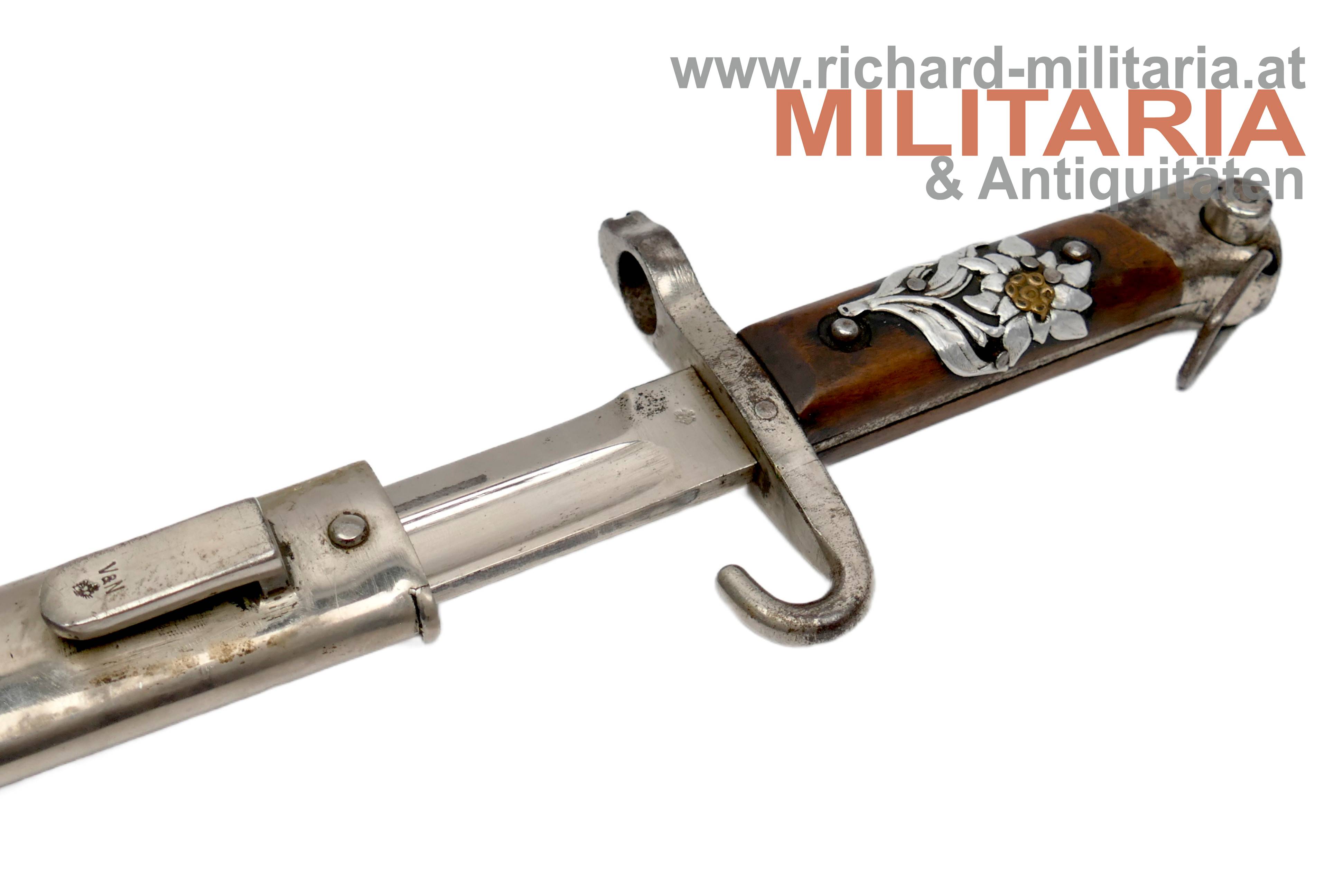 k.u.k. Messerbajonett M1895 - Edelweiss-Griffauflage