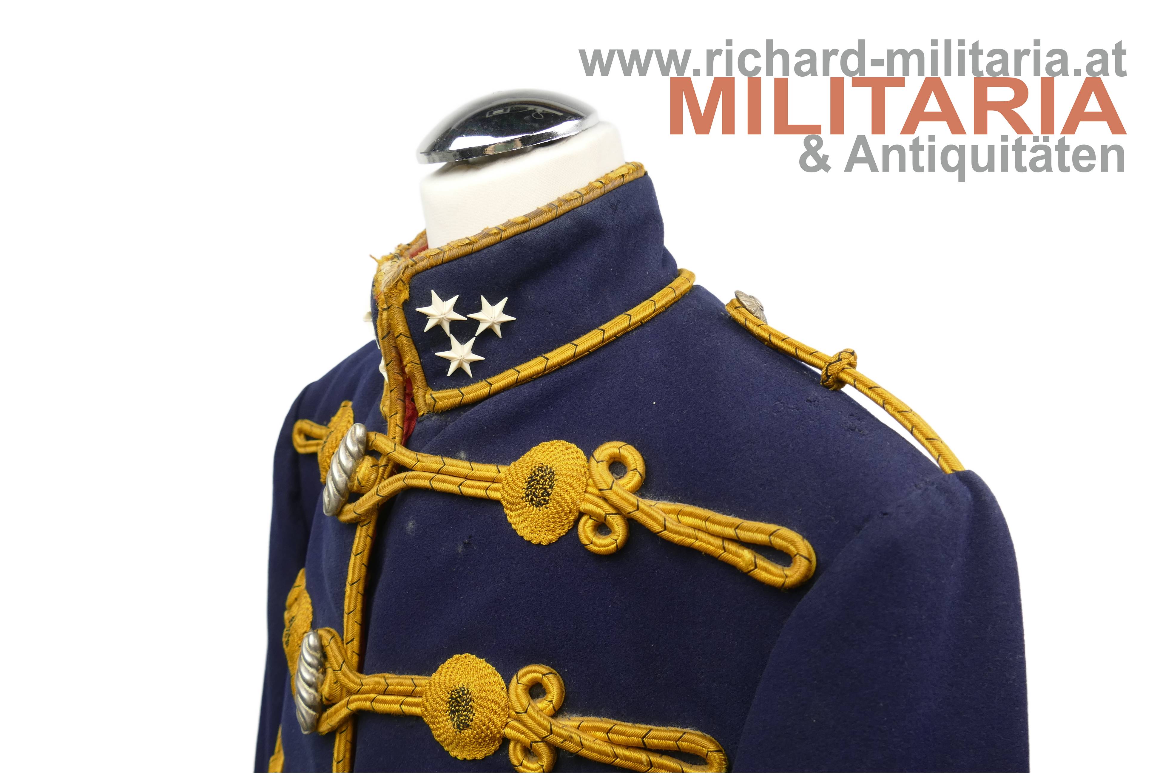 k.u.k. dunkelblauer Attila für einen Zugsführer der Husaren mit Namensetikett "J. Margelik 1914"
