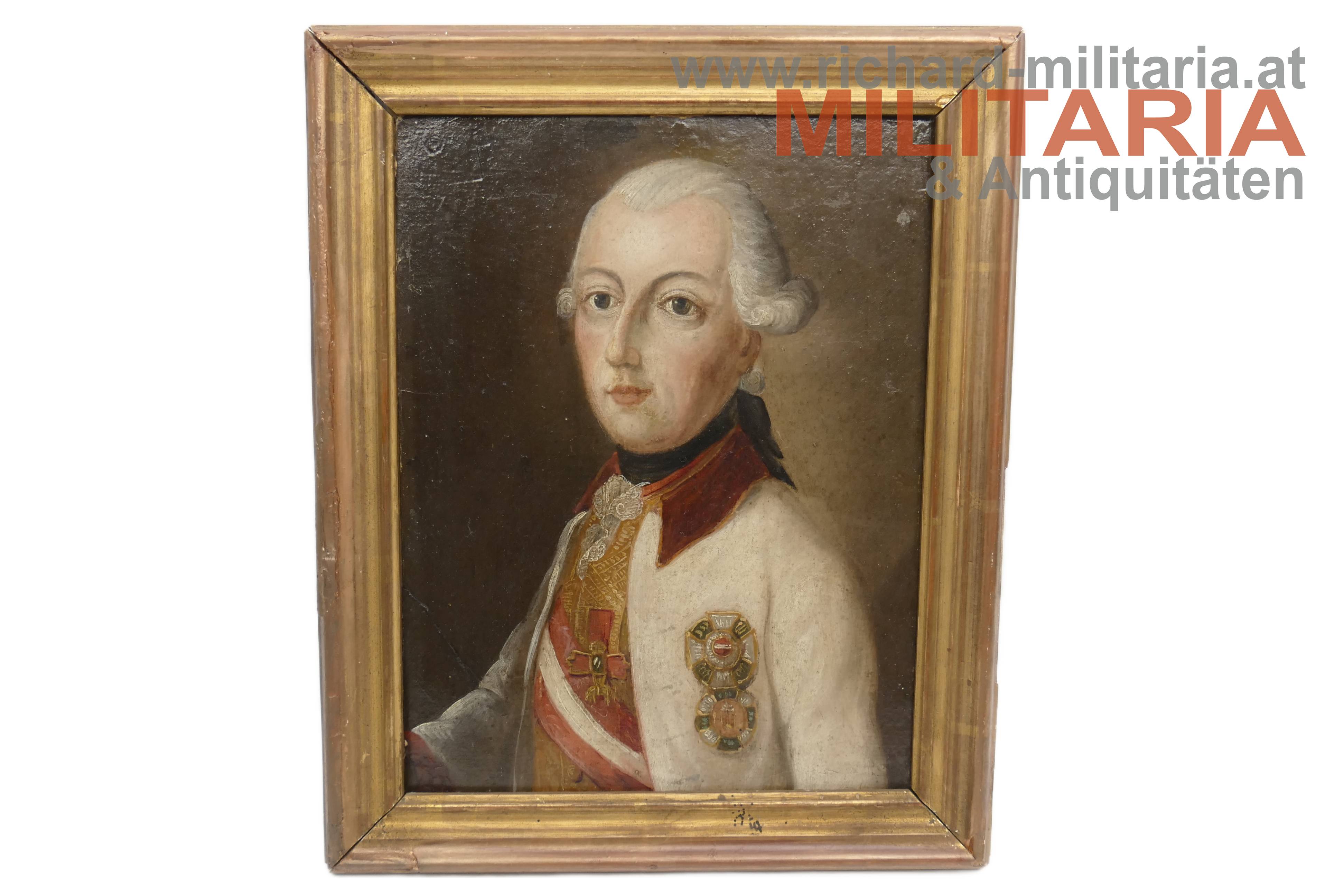 Kaiser Joseph II. - Öl auf Karton