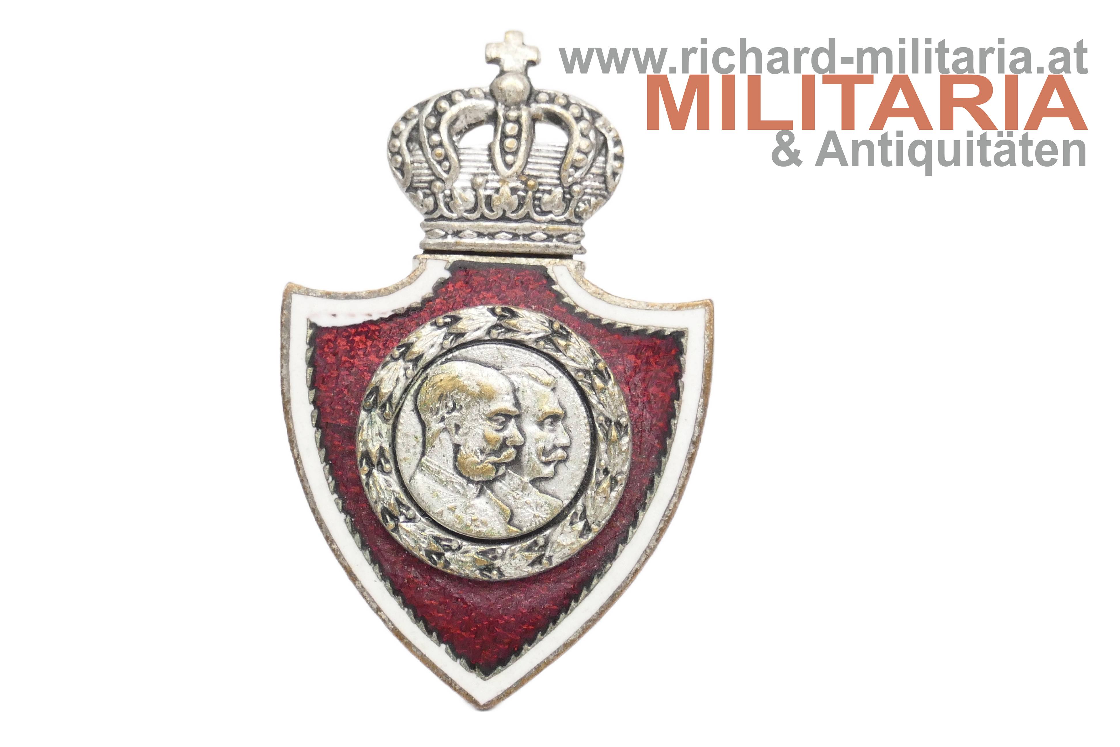 k.u.k. patriotisches Abzeichen - Kaiser Franz Joseph & Kaiser Wilhelm