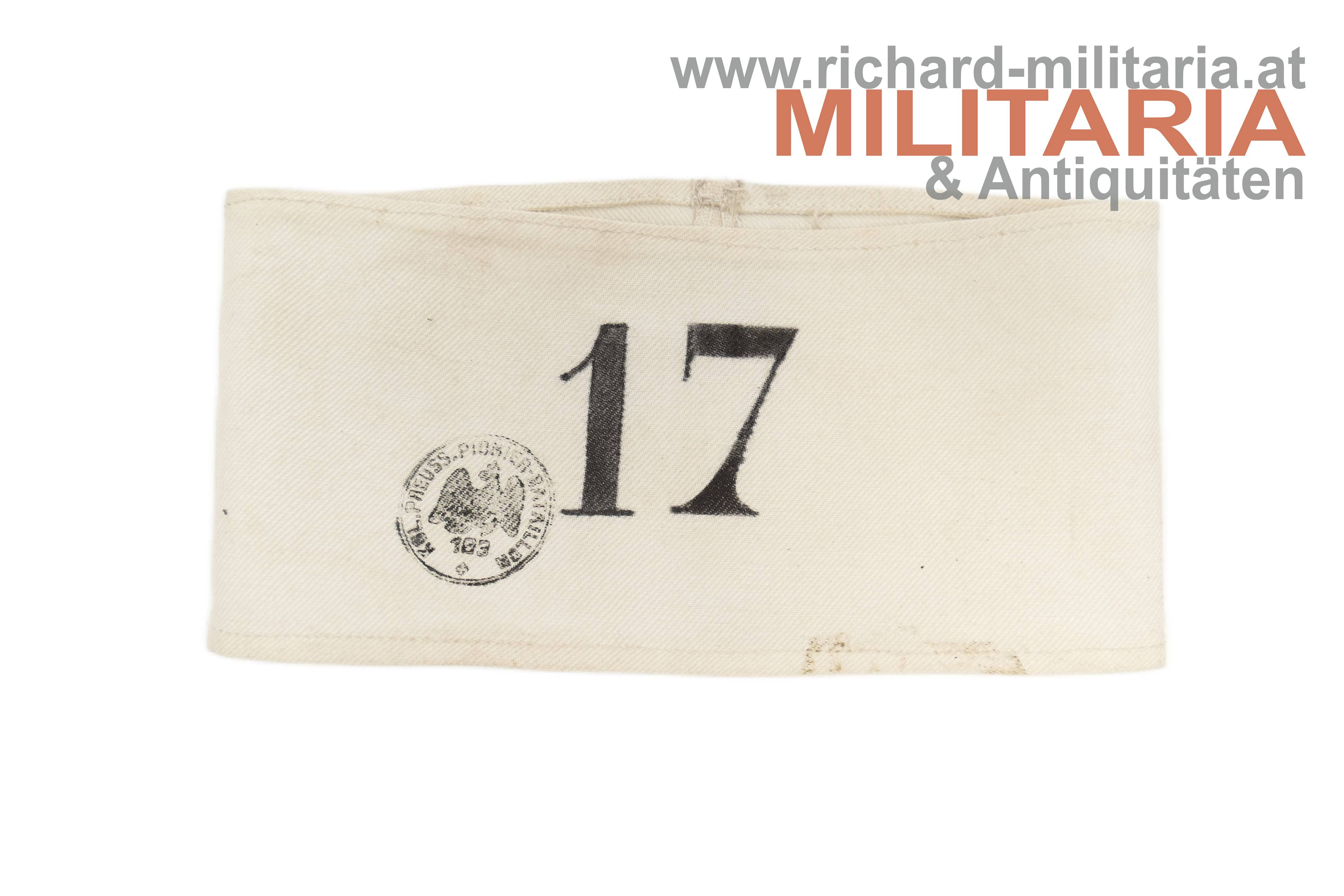 Deutsches Kaiserreich - Armbinde - preußisches Pionier-Bataillon 183