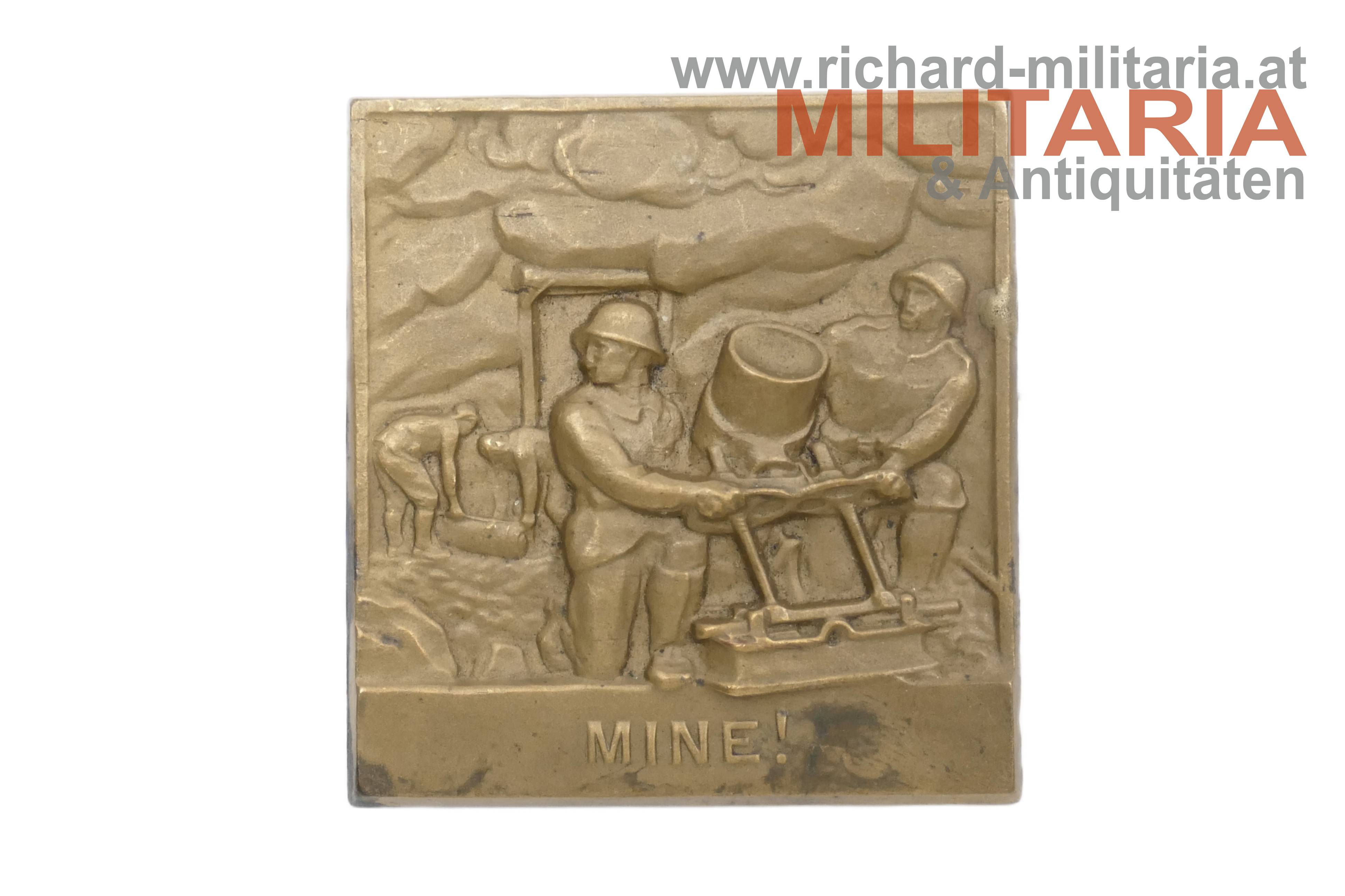 k.u.k. Kappenabzeichen - Minenwerfer "MINE!"