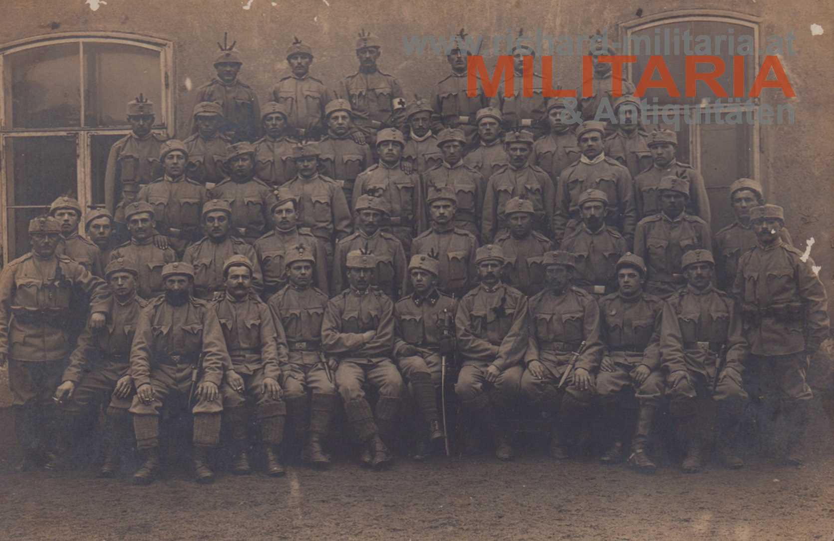 k.u.k. PK - Gruppenfoto von Soldaten - mit WINTERFILZKAPPEN