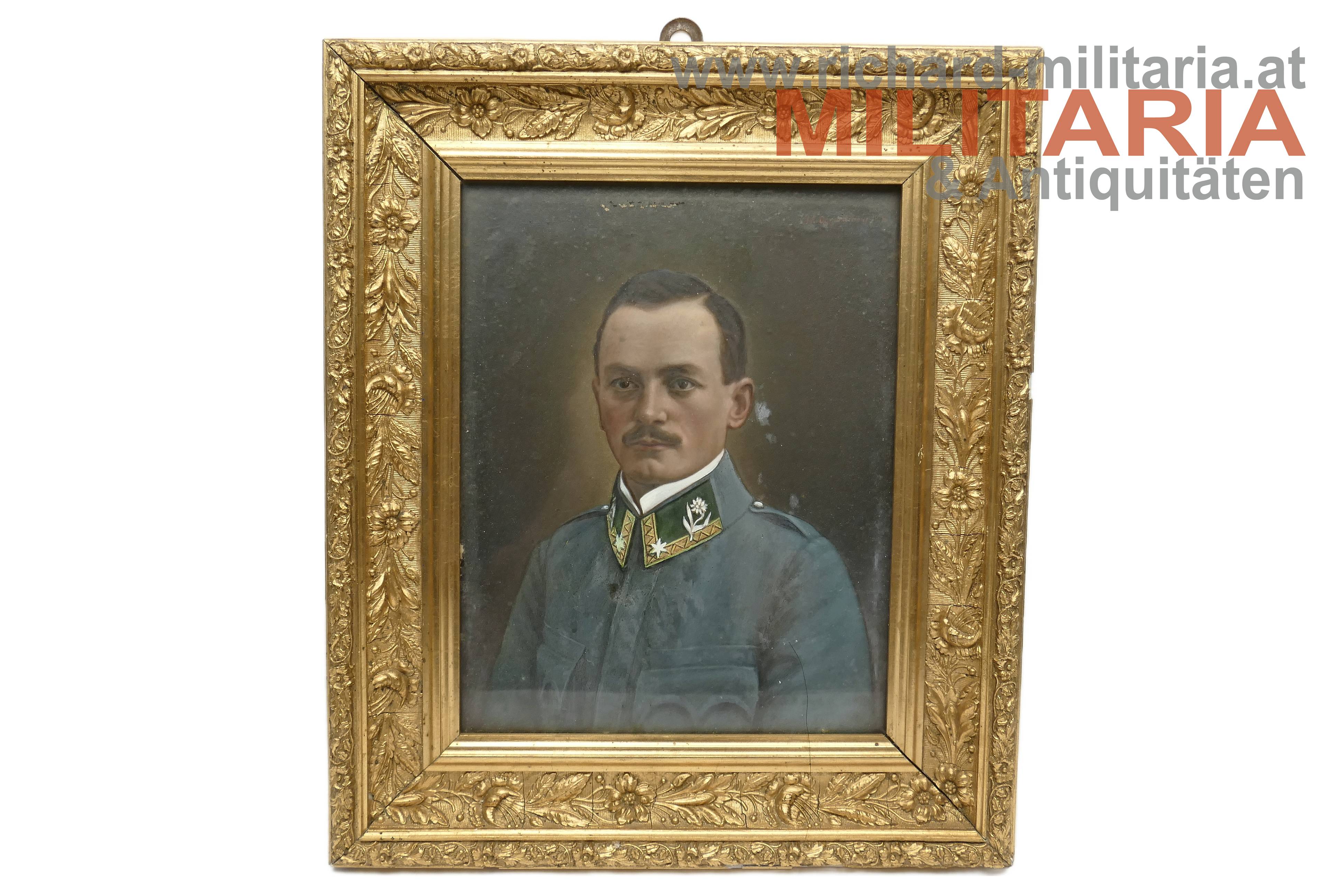 k.k. Landwehr-Gebirgstruppen - Portrait Fähnrich Glantschnig - LIR4