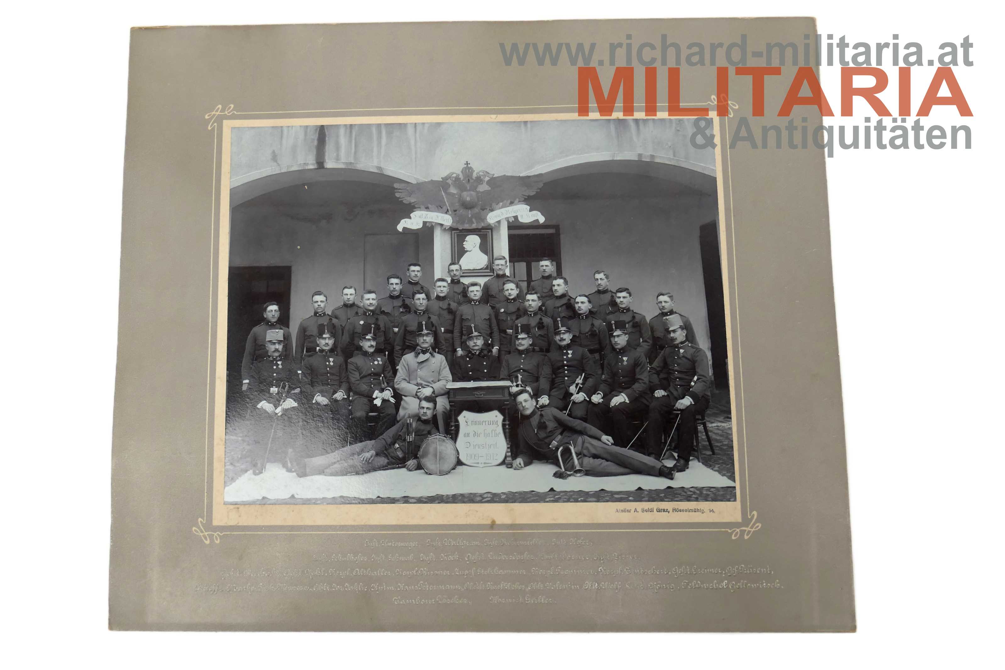 k.u.k. Foto - Erinnerung an die halbe Dienstzeit 1909-1912 - IR27