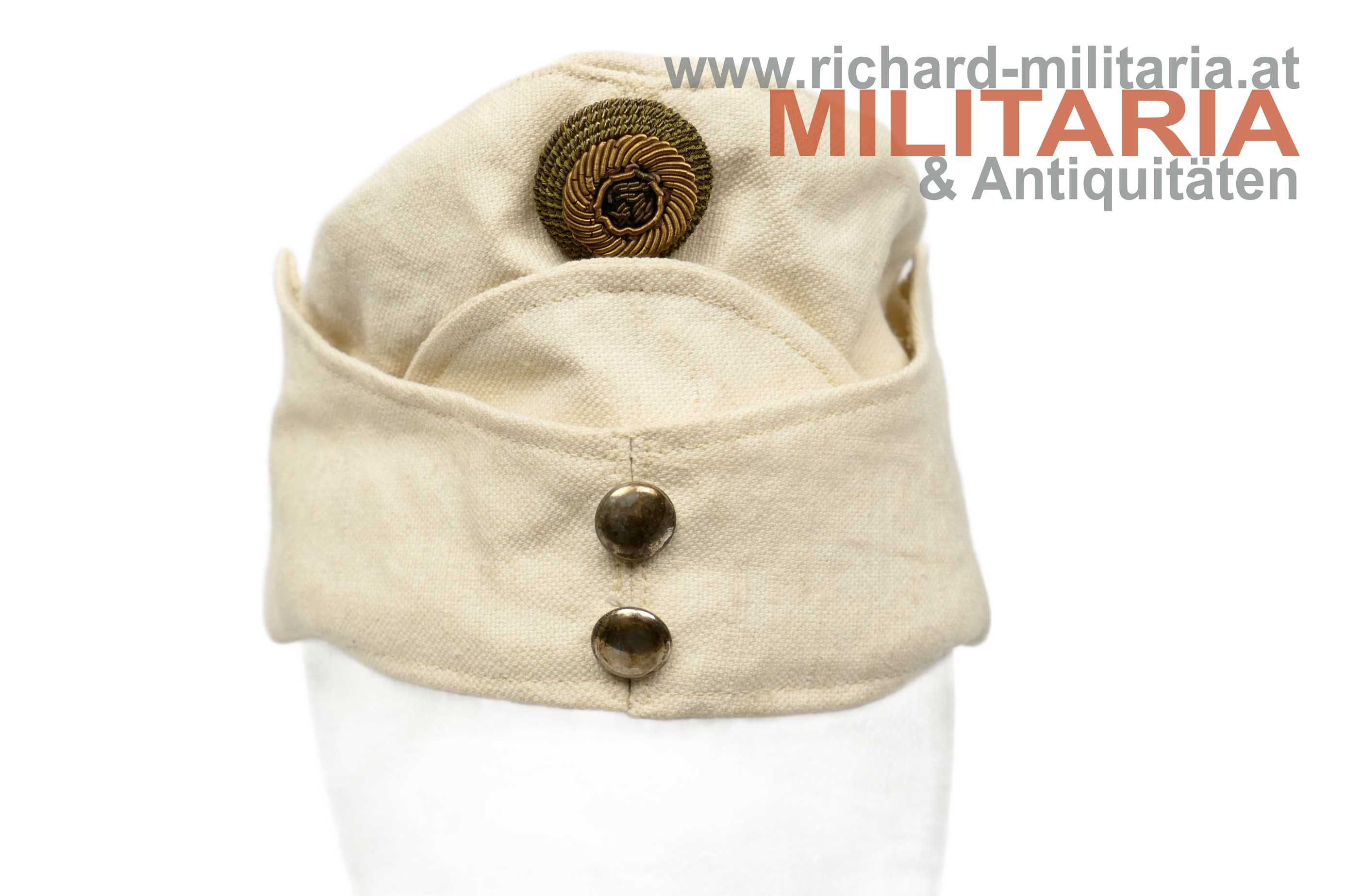 k.u.k. weiße schirmlose Lagerkappe für Kavallerieoffiziere