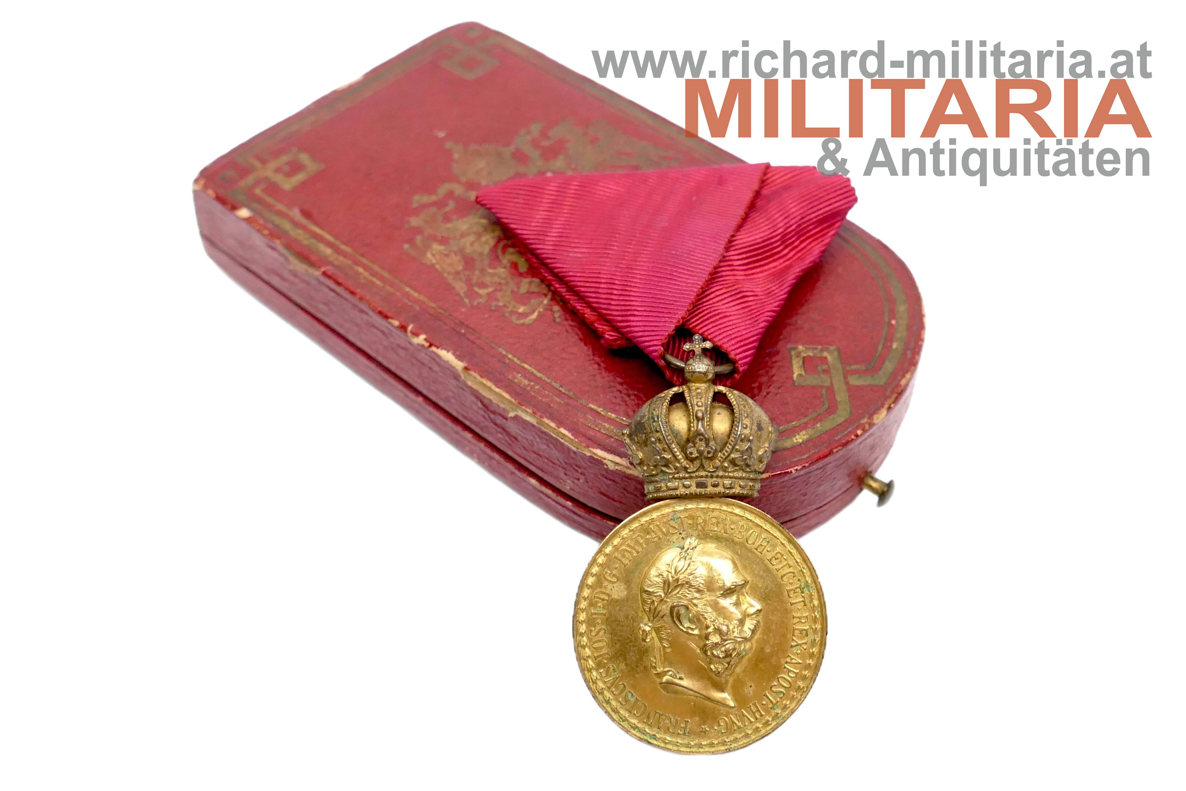 k.u.k. Bronzene Militärverdienstmedaille Kaiser Franz Joseph im Etui