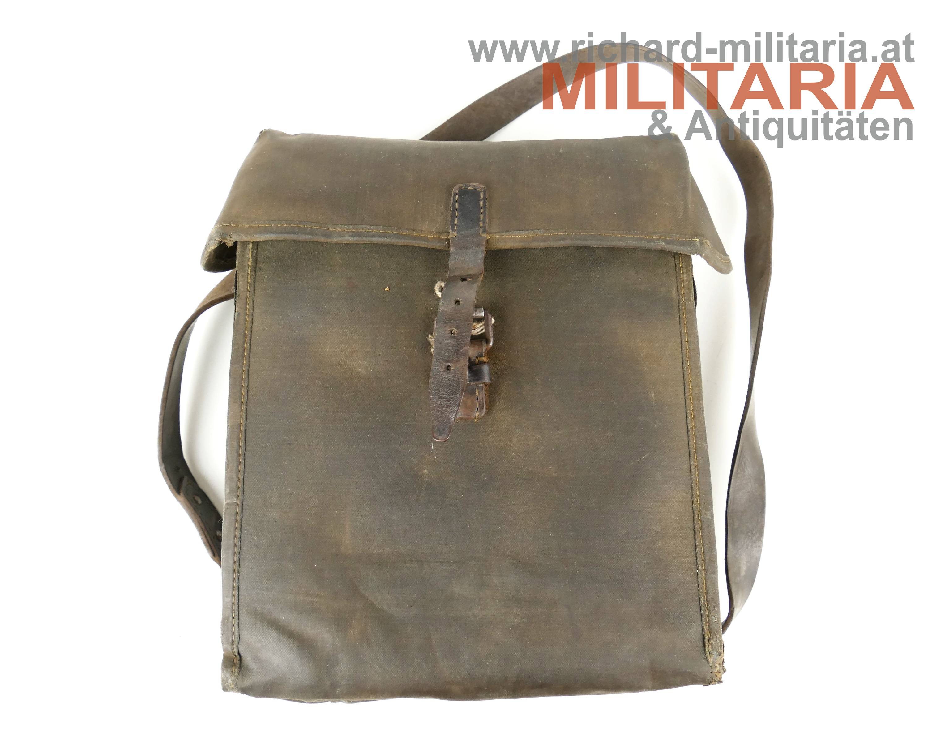 Gendarmerie - Patrouillentasche aus Segelleinen GBA 1947 mit Abfuhrgegenschein 