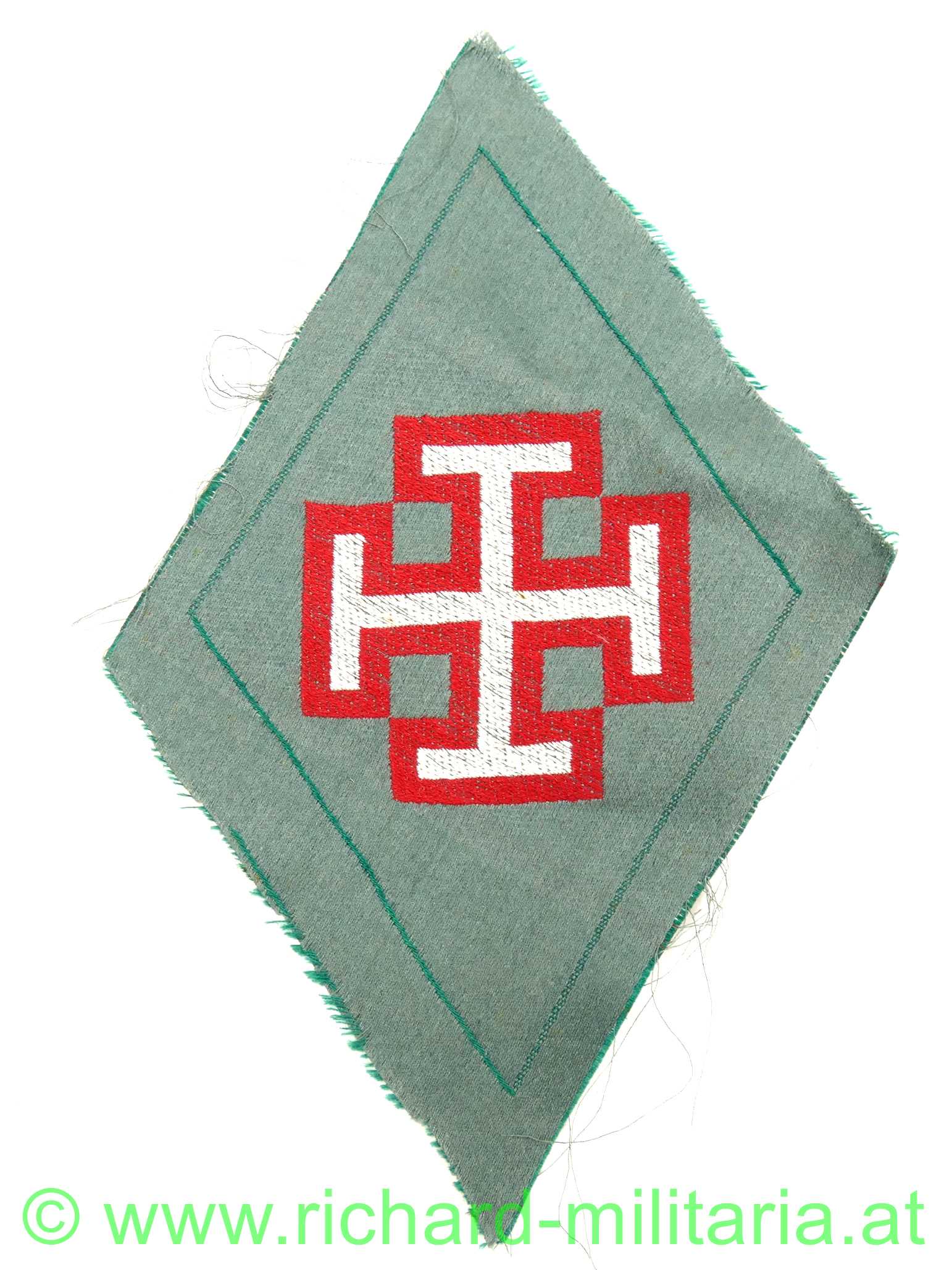 Vaterländische Front - Krukenkreuz - Stoffabzeichen