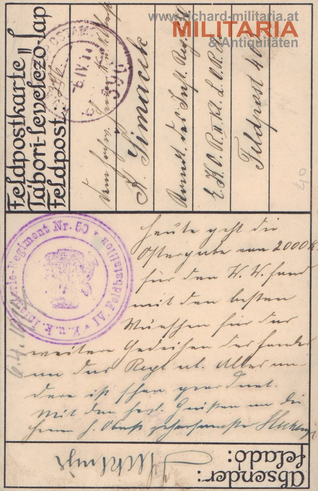 PK - k.u.k. 6. Gebirgs-Brigade - k.u.k. Inf. Bataillone 6. 38. 42. 50. 81.