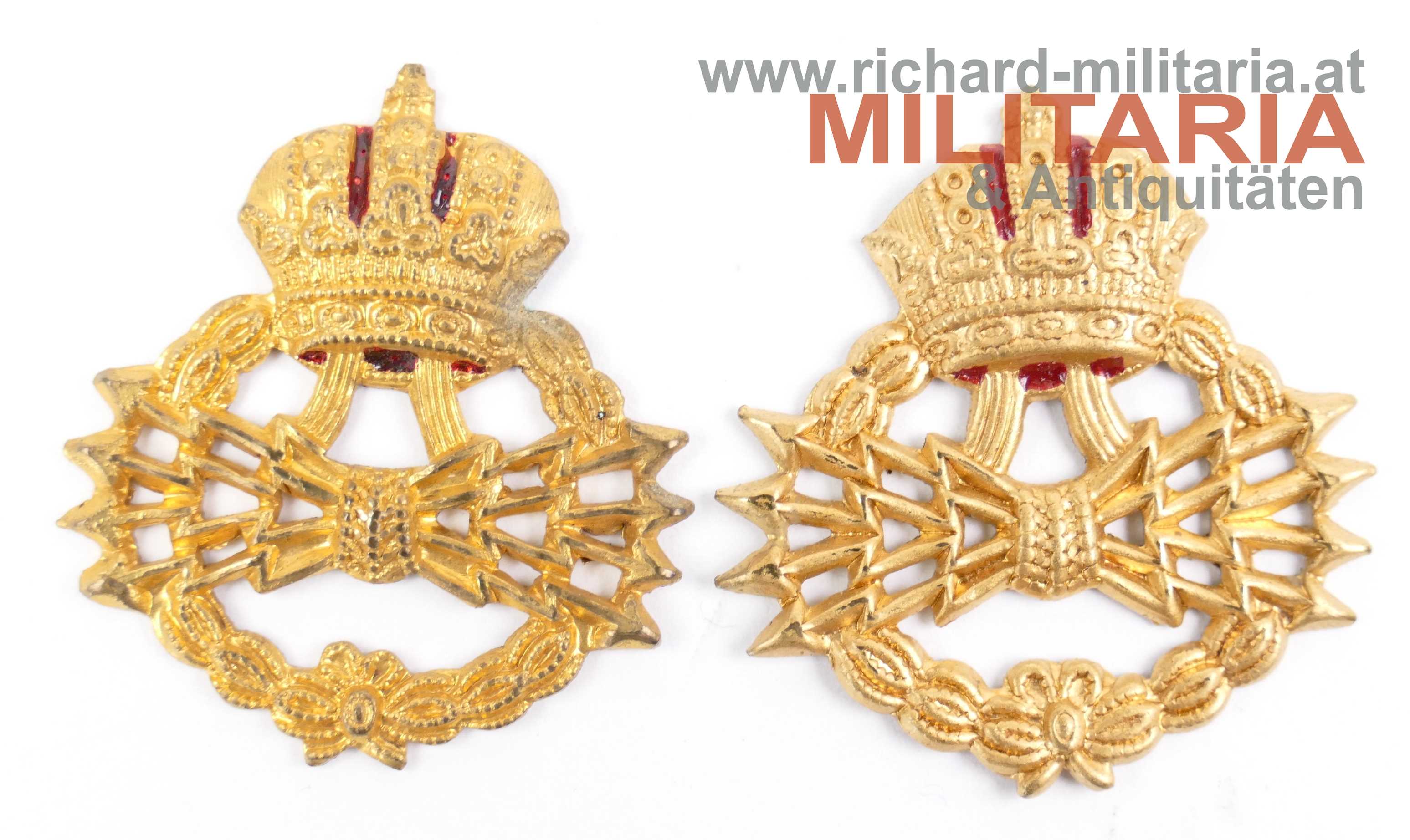 k.u.k. Kragenspiegelauflagen - Telegrafentruppe Offizier 