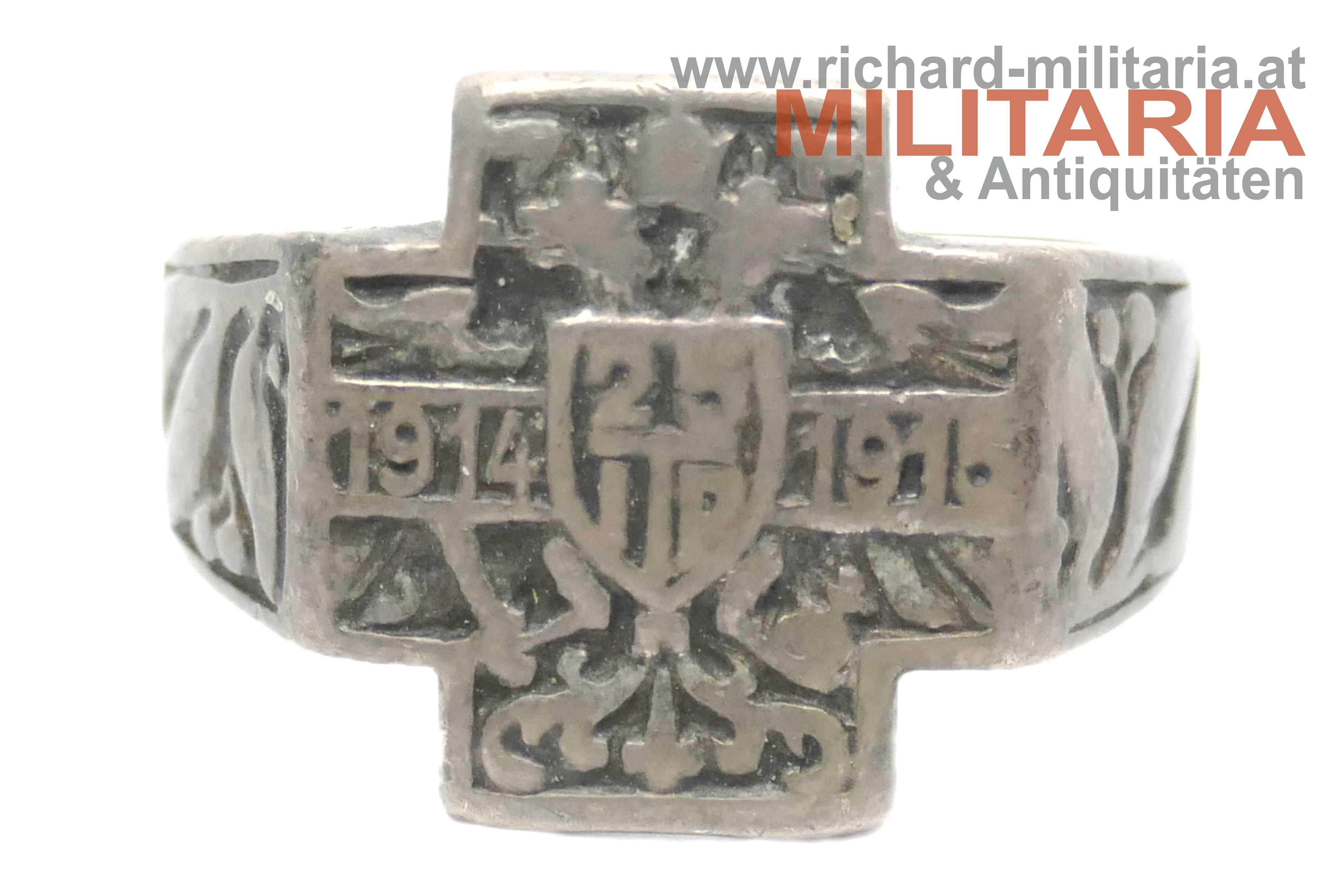 k.u.k. Ring 25. ITD 1914-1915 - SILBER "R.u.F.ges.gesch" - DIANA-Kopf
