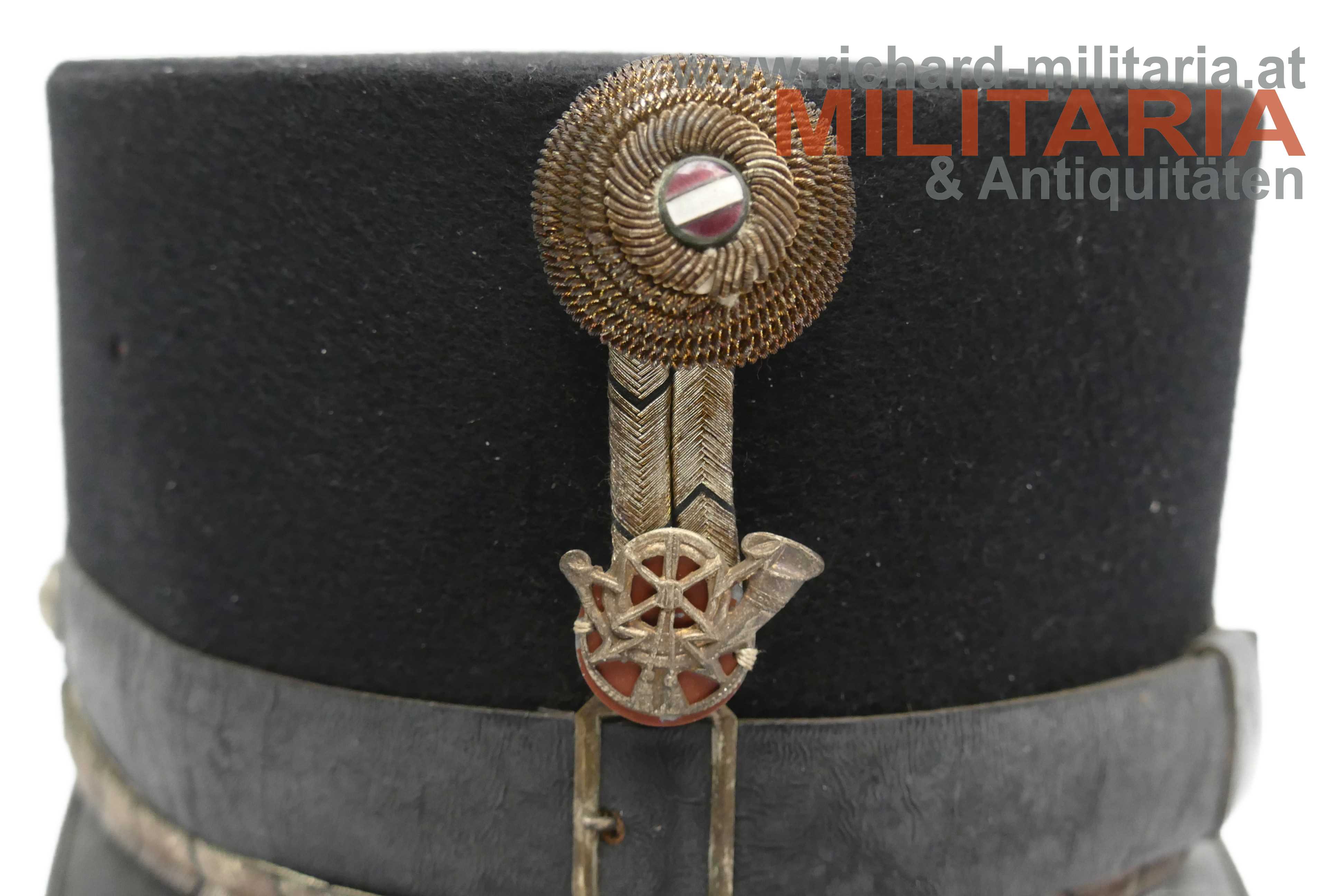 1. Republik - schwarze steife Kappe für Beamte der Post- und Telegraphenverwaltung