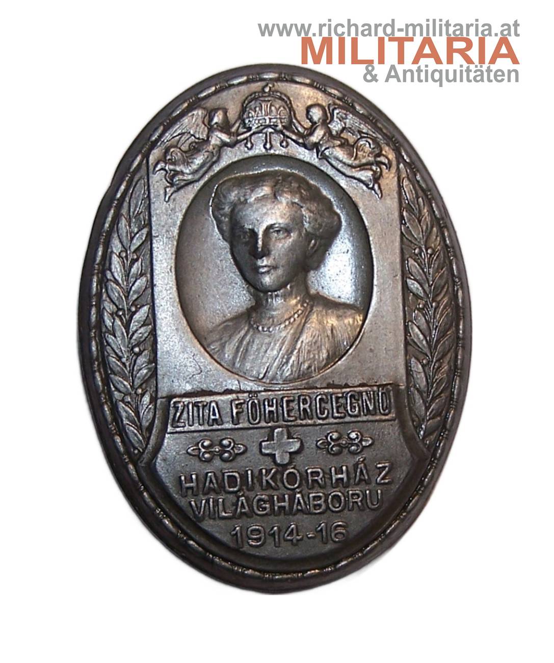 k.u.k. Kappenabzeichen - Zita Főhercegnő / Hadikórház / Világháború 1914-16 