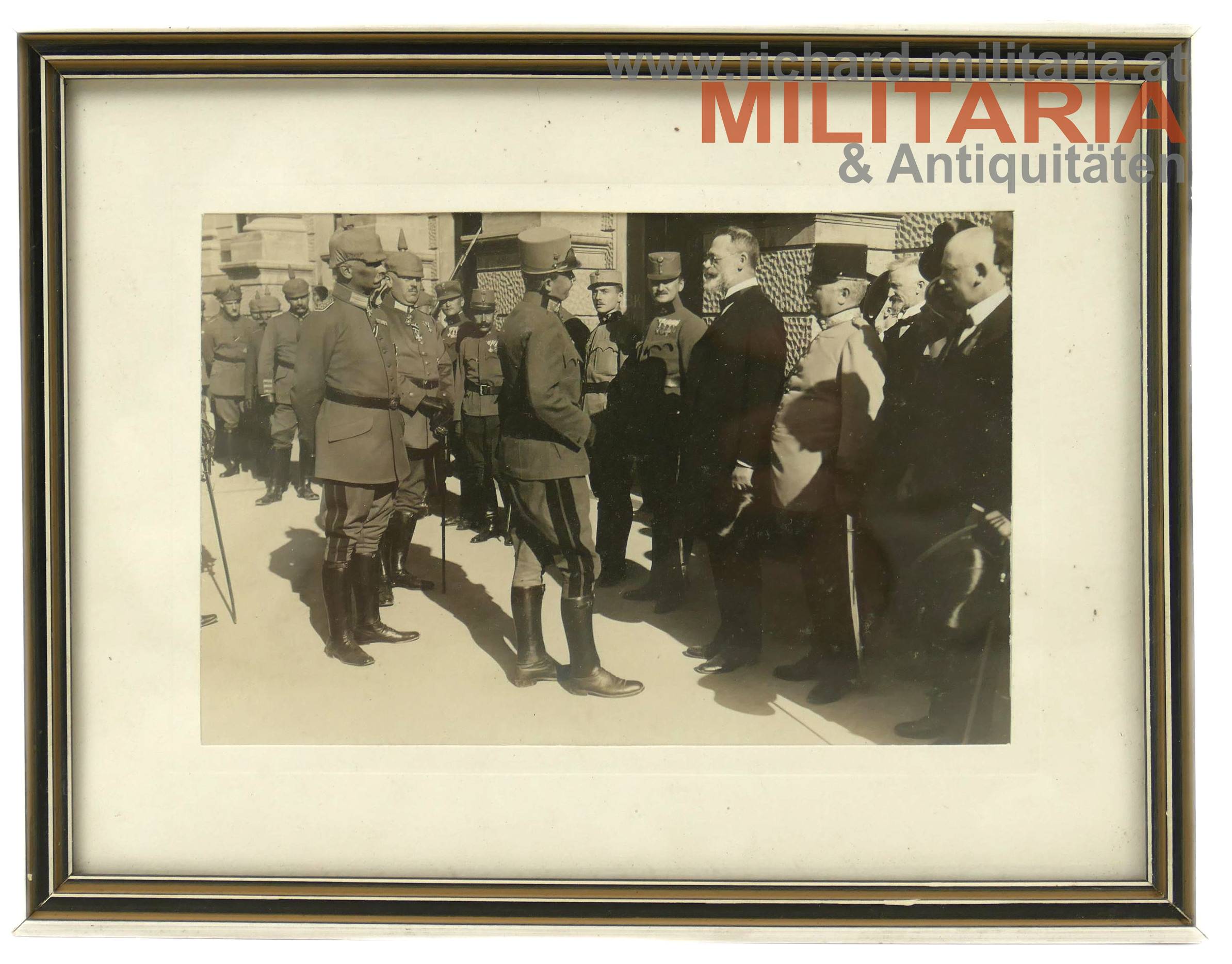 k.u.k. Foto - Kaiser Karl mit dem deutschen Generalstab 