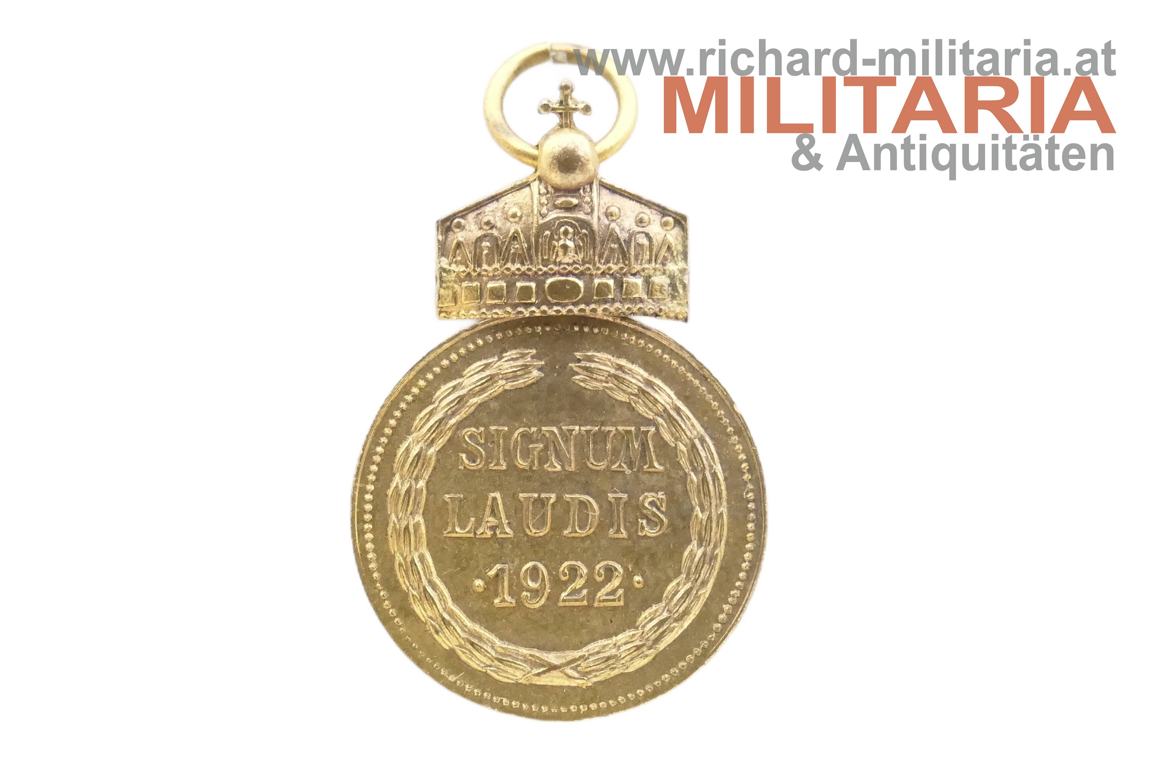 Ungarn - Bronzenes Signum Laudis 1922 - MINIATUR
